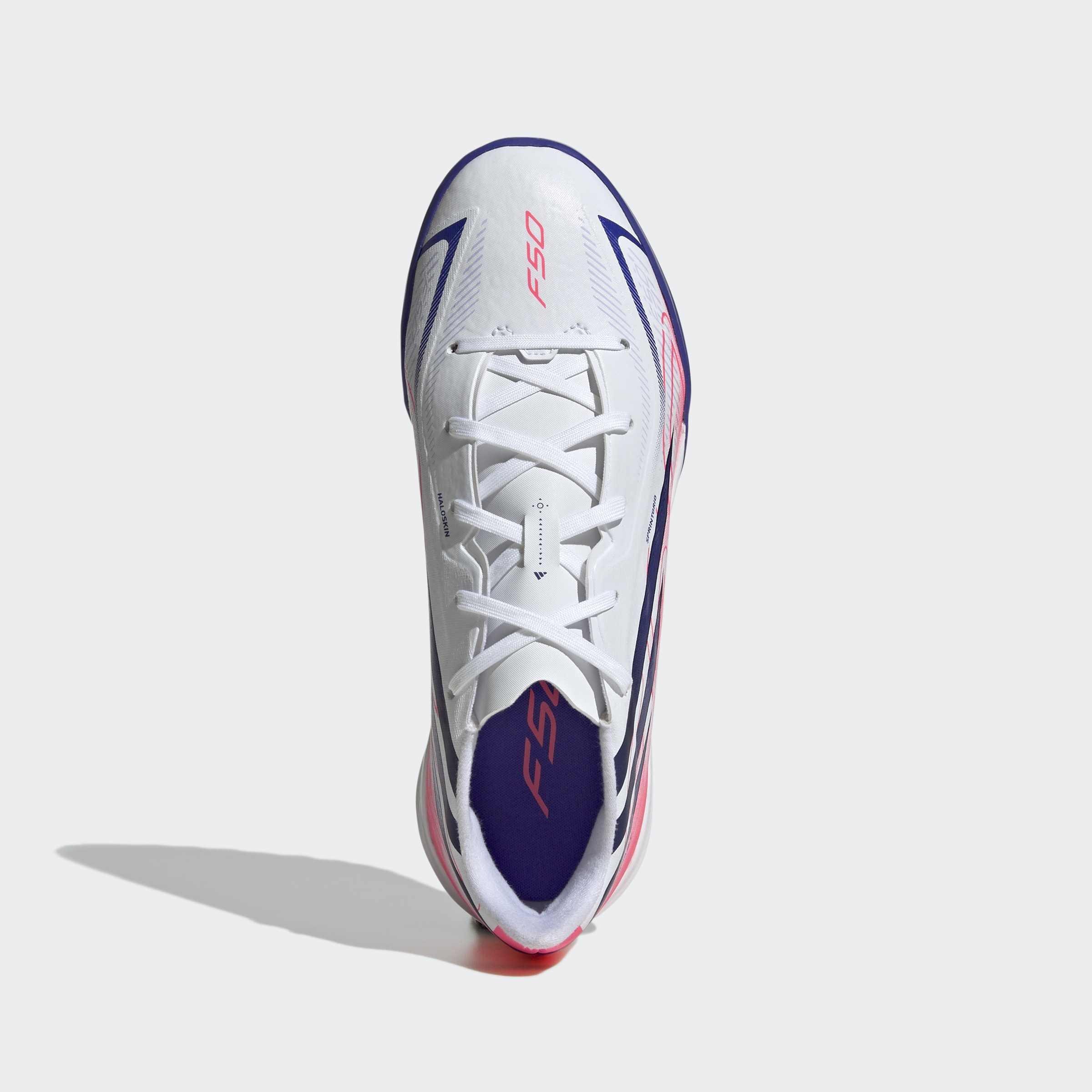 Kids Unisex F50 Hyperfast League Turf Football Boots, White