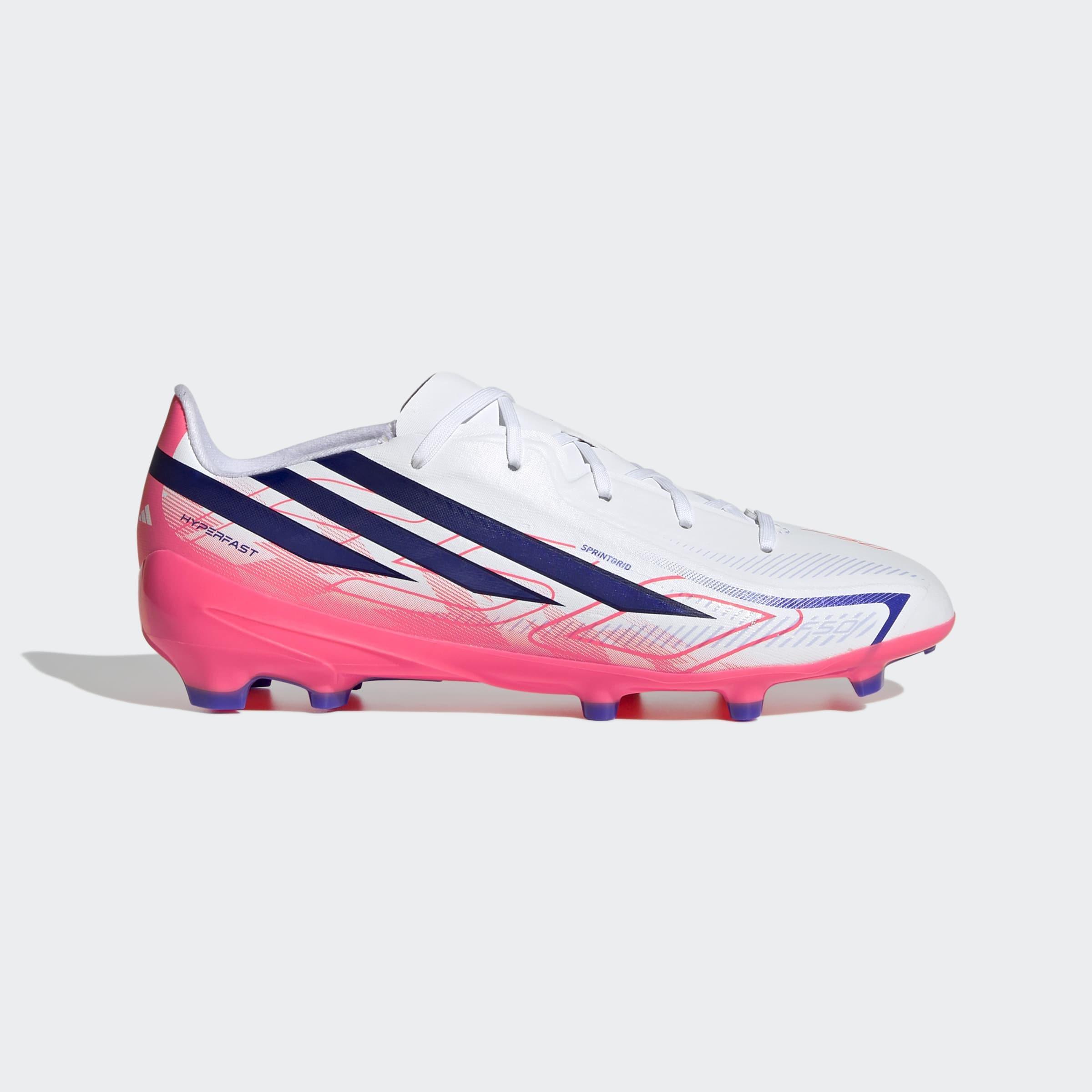 Kids Unisex F50 Hyperfast League Firm Ground Football Boots, White, A701_ONE, large image number 0
