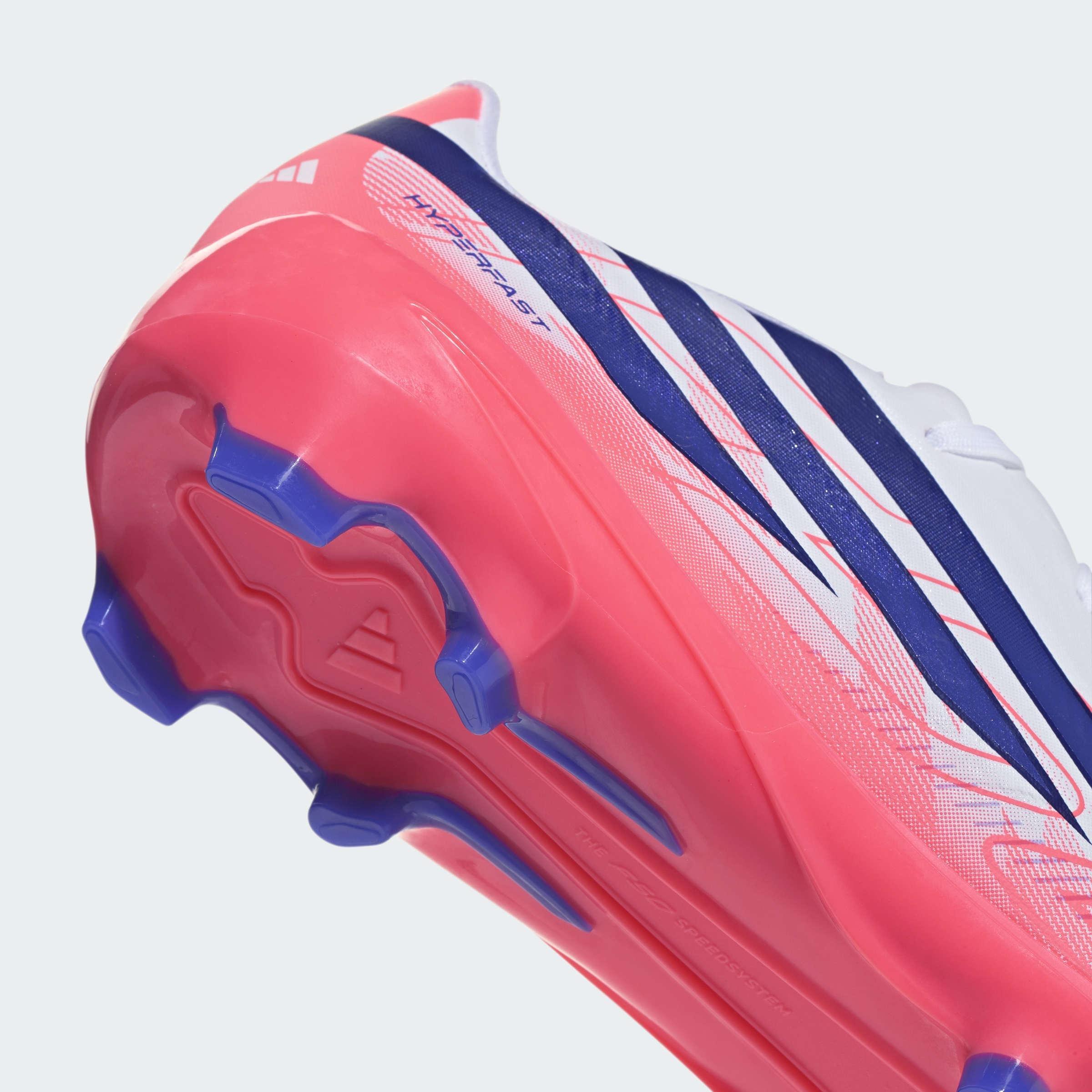 Kids Unisex F50 Hyperfast League Firm Ground Football Boots, White, A701_ONE, large image number 5