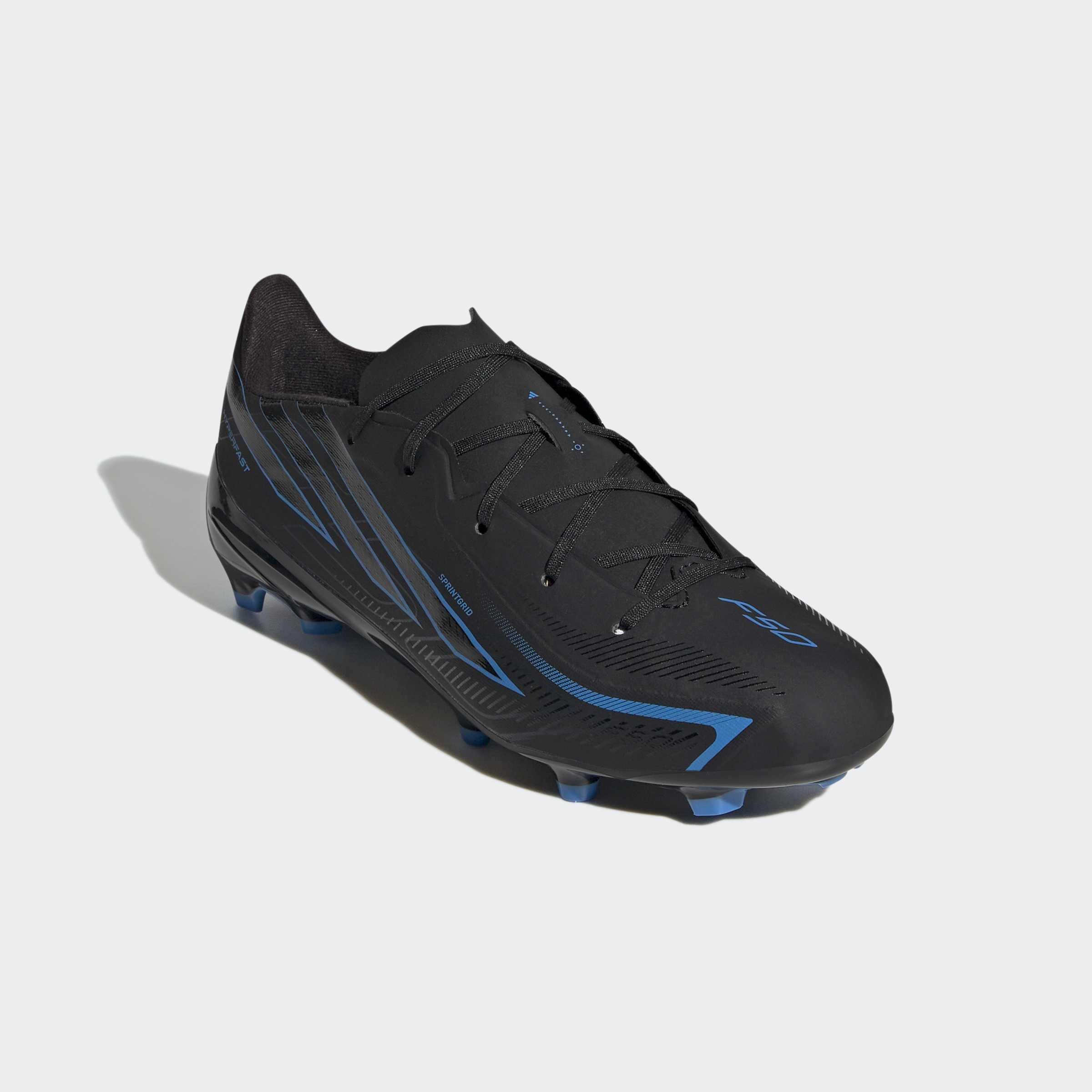 Kids Unisex F50 Hyperfast League Firm Ground Football Boots, Black, A701_ONE, large image number 2