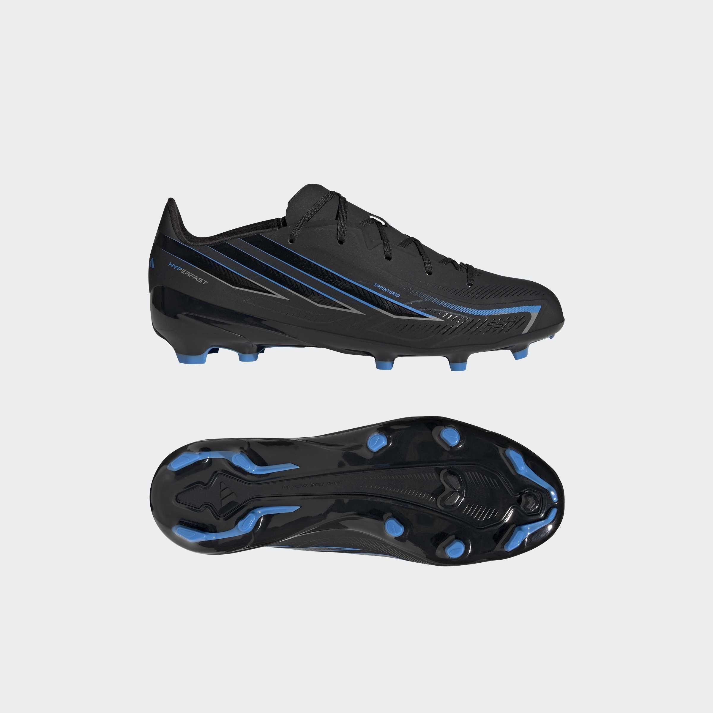 Kids Unisex F50 Hyperfast League Firm Ground Football Boots, Black, A701_ONE, large image number 7