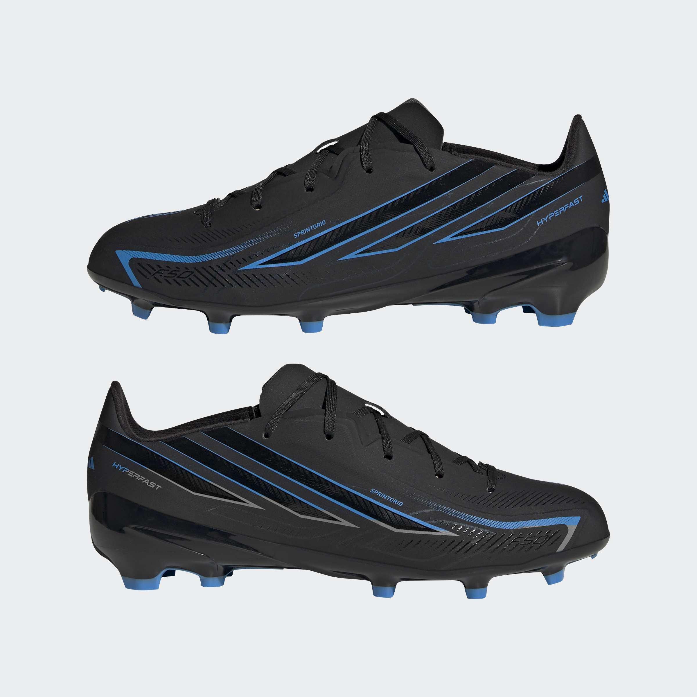 Kids Unisex F50 Hyperfast League Firm Ground Football Boots, Black, A701_ONE, large image number 9
