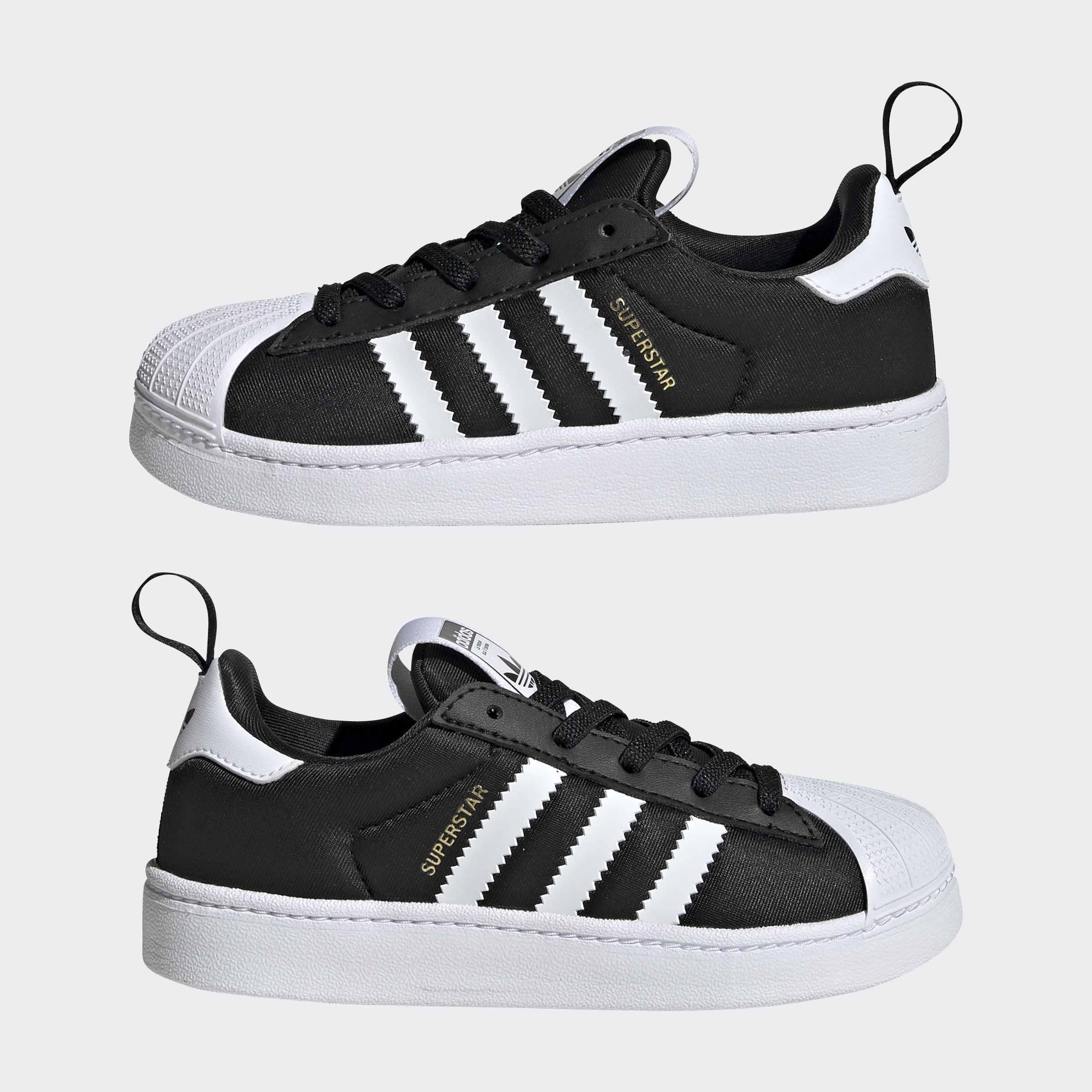 Kids Unisex Superstar Quickon Shoes, Black, A701_ONE, large image number 8