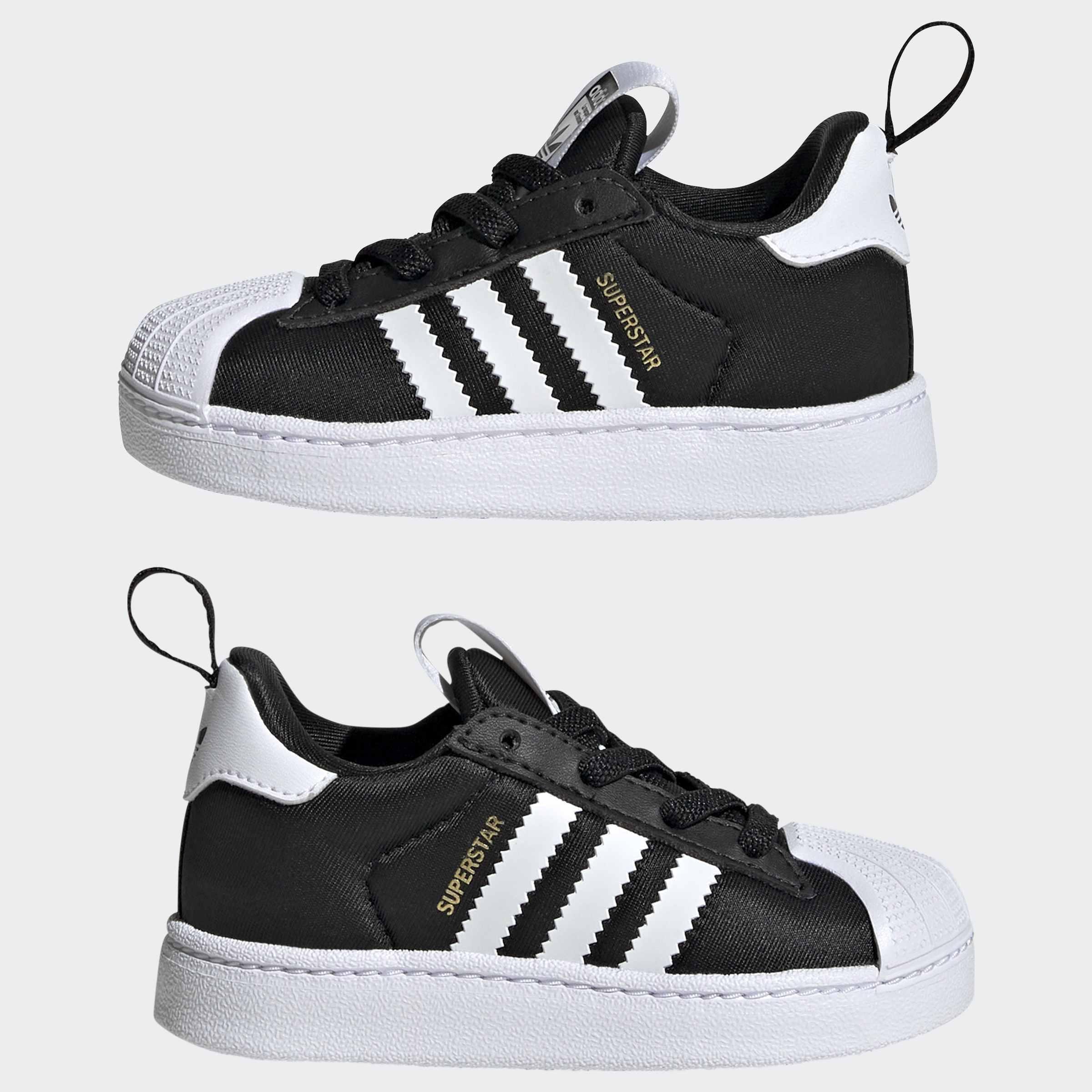 Kids Unisex Superstar Quickon Shoes, Black, A701_ONE, large image number 6