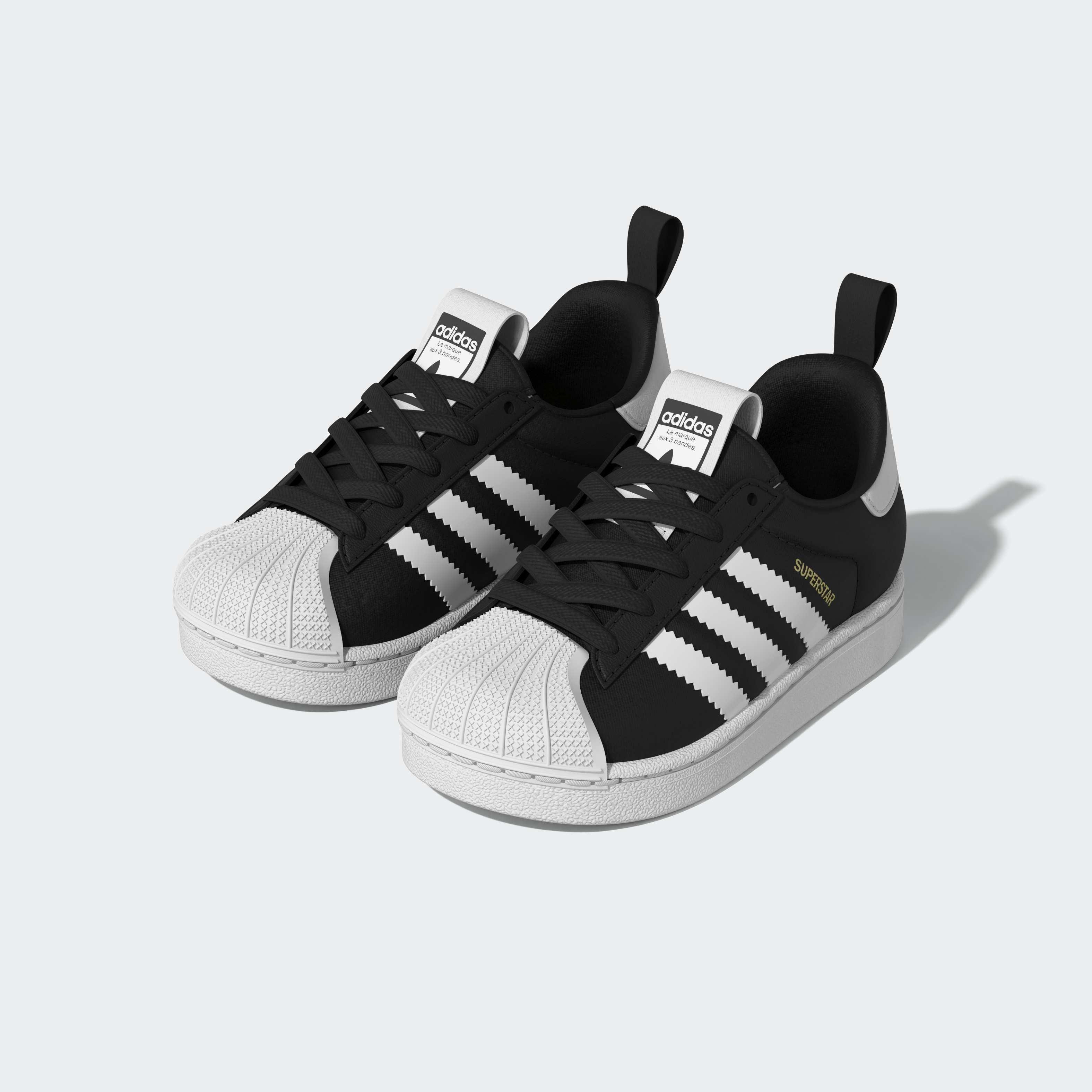 Kids Unisex Superstar Quickon Shoes, Black, A701_ONE, large image number 7