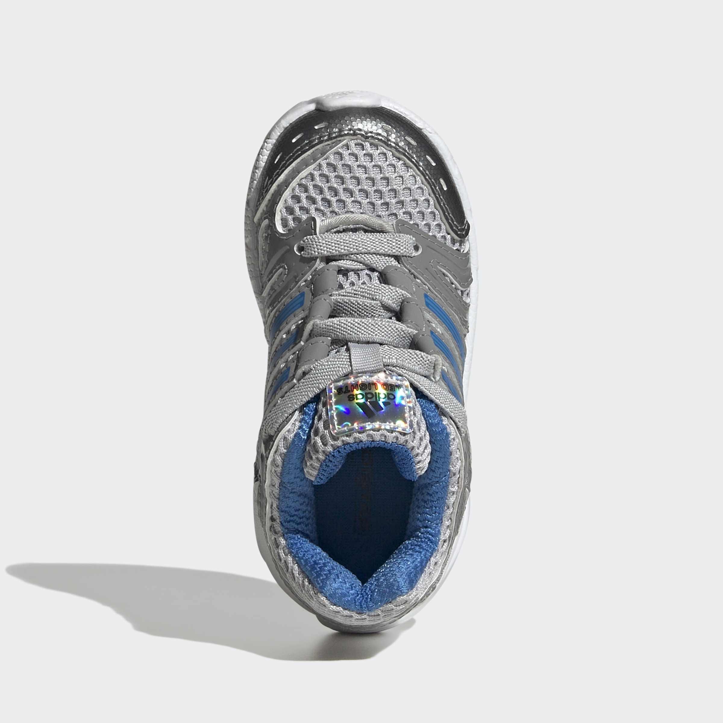 Kids Unisex Adistar Control 5 Led Elastic Lace Shoes, Grey
