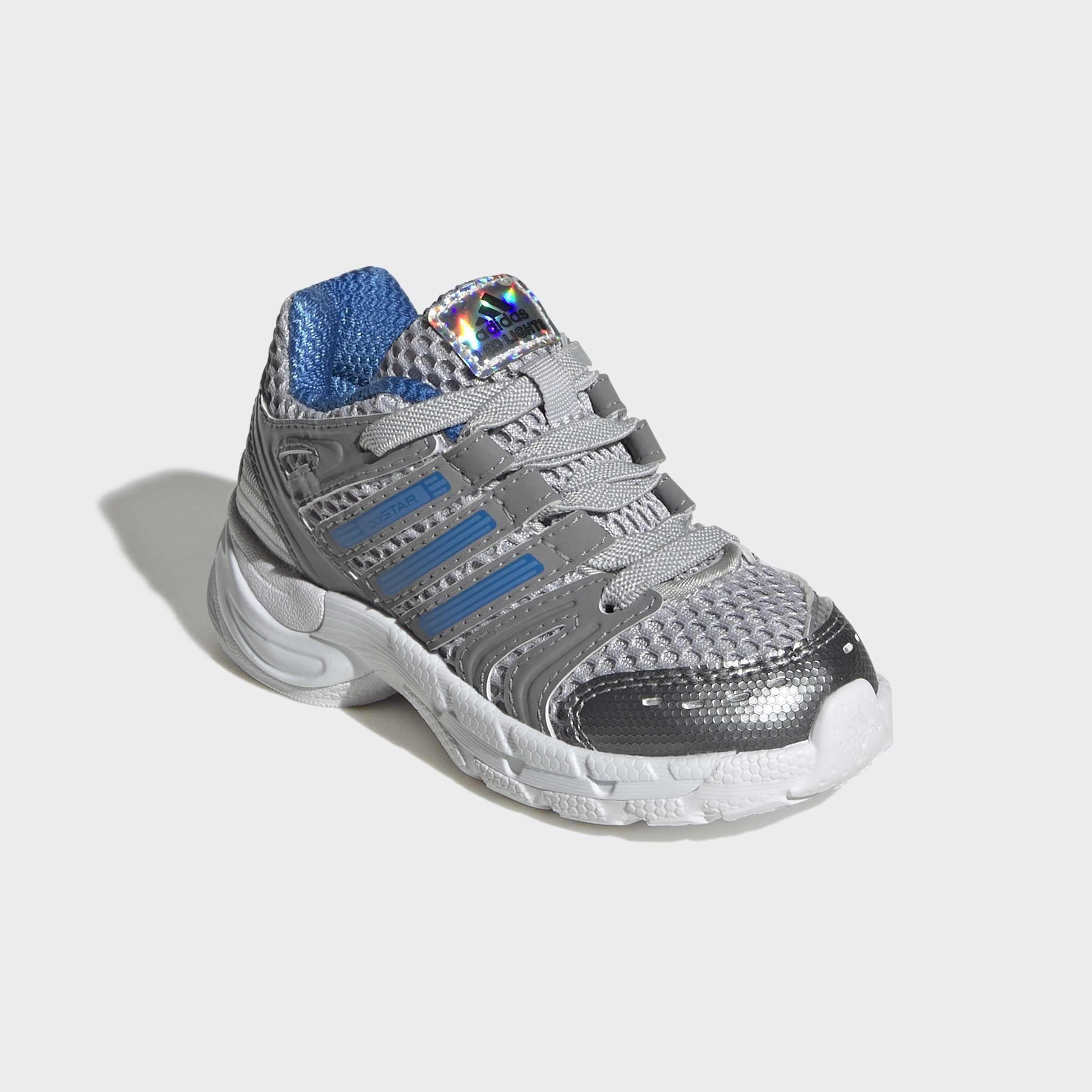 Kids Unisex Adistar Control 5 Led Elastic Lace Shoes, Grey, A701_ONE, medium