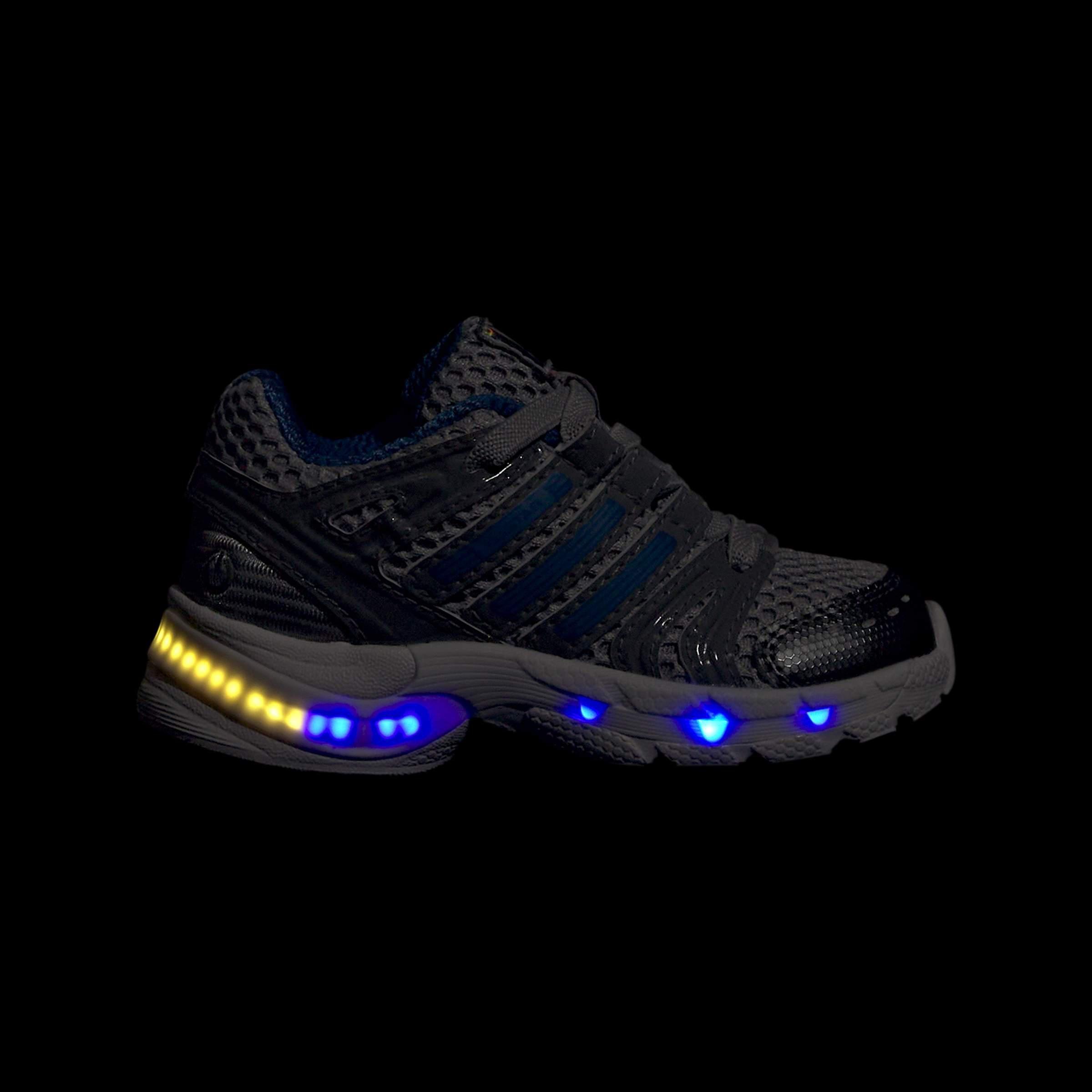 Kids Unisex Adistar Control 5 Led Elastic Lace Shoes, Grey, A701_ONE, large image number 9
