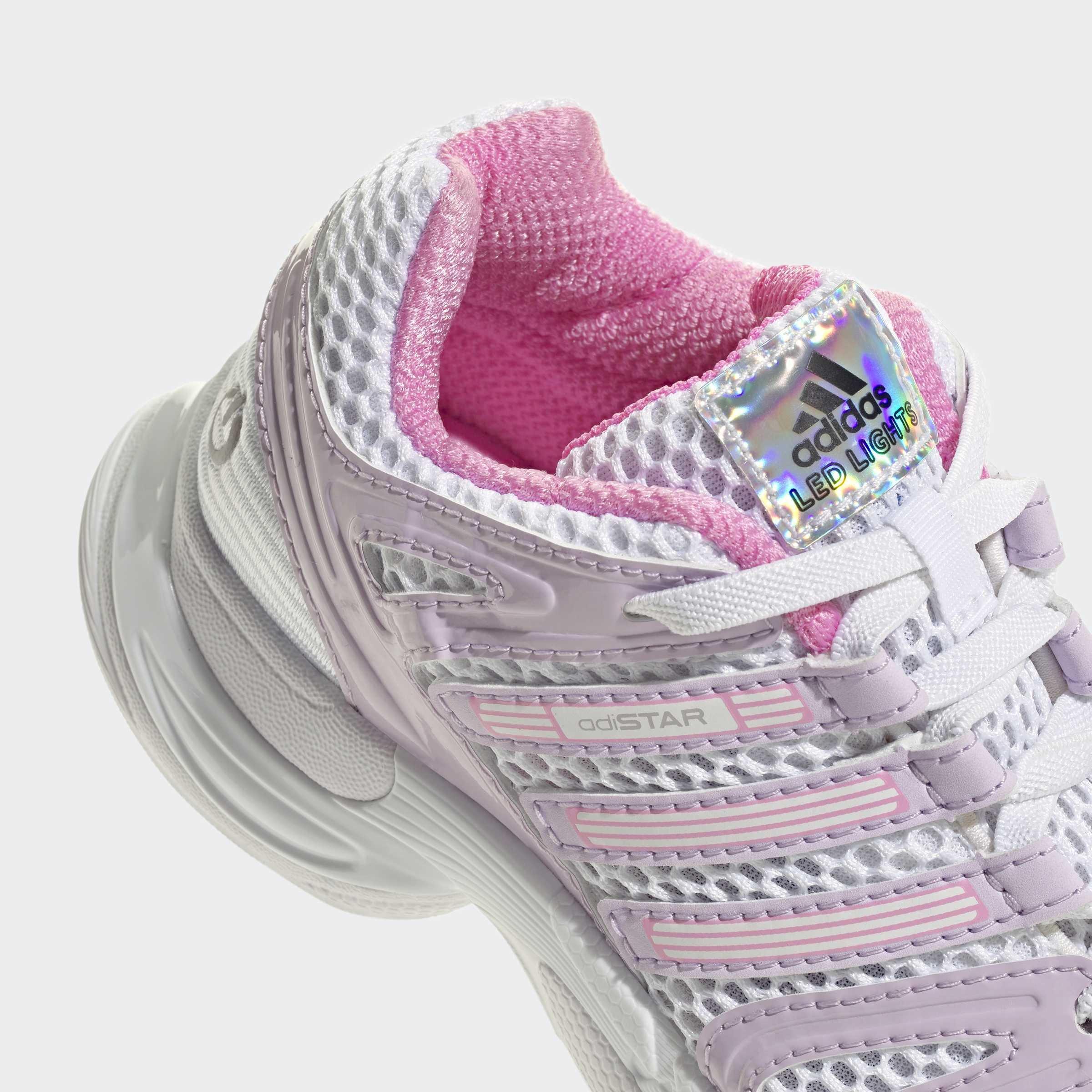 Kids Unisex Adistar Control 5 Led Elastic Lace Shoes, White, A701_ONE, large image number 5