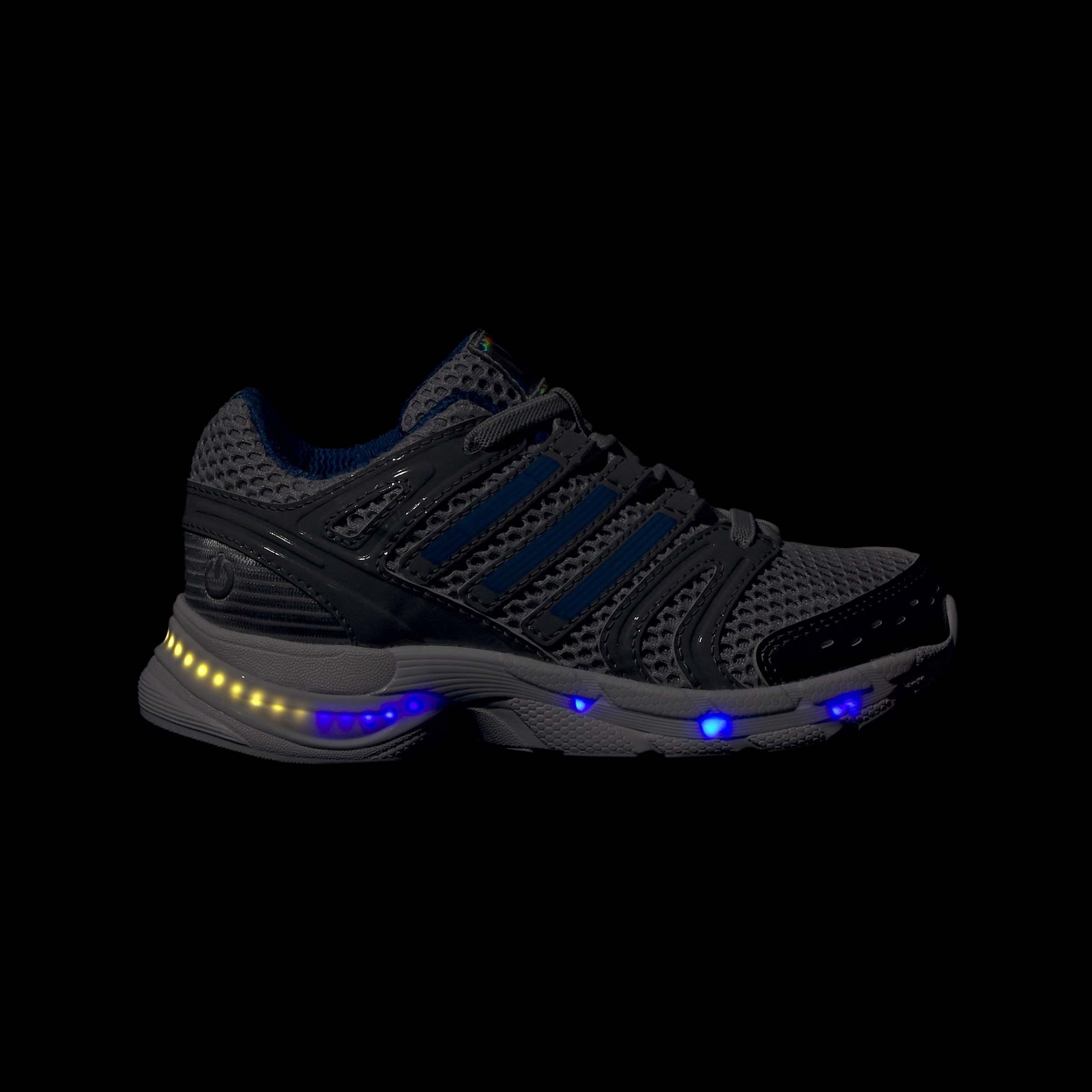 Kids Unisex Adistar Control 5 Led Elastic Lace Shoes, Grey, A701_ONE, large image number 7