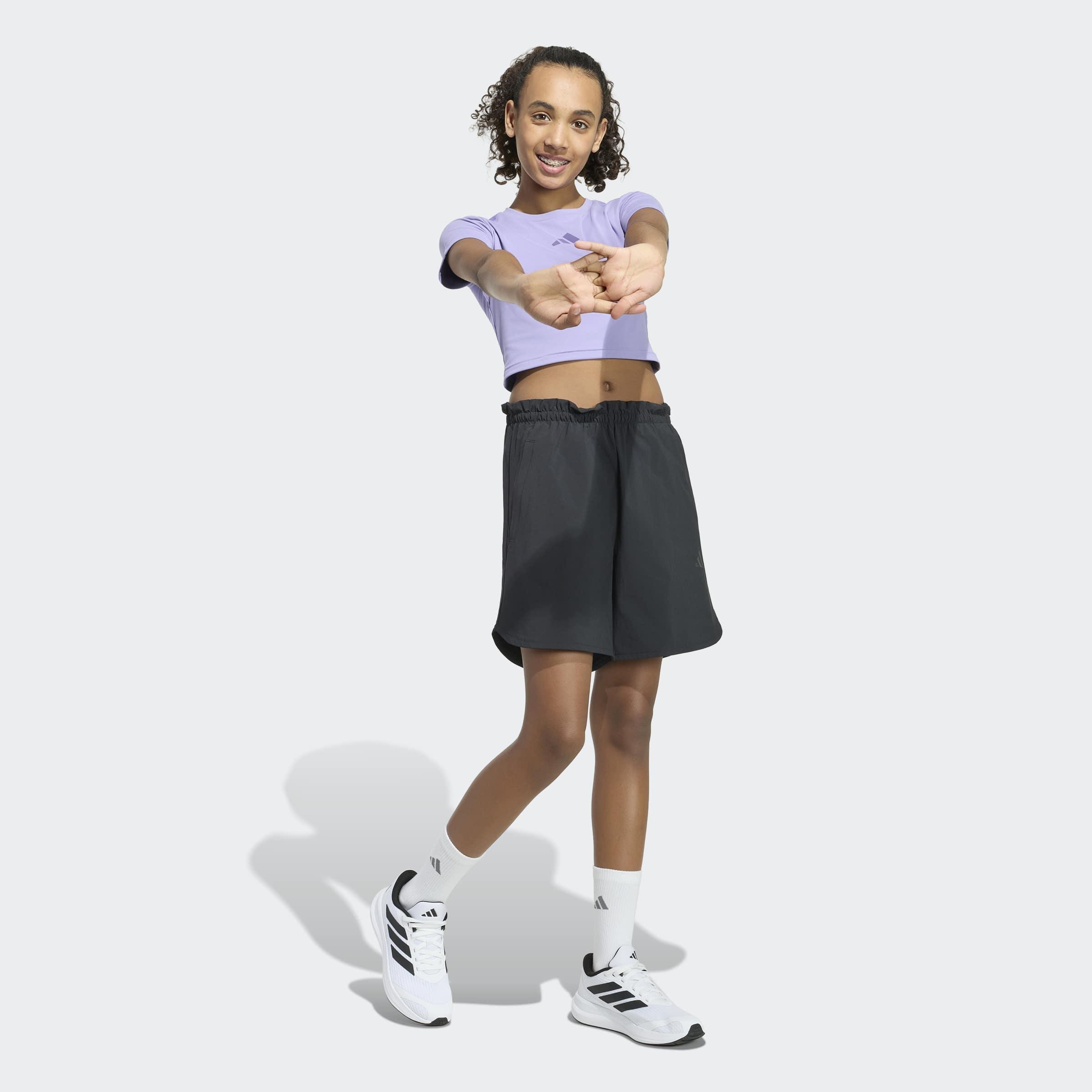 Kids Sport Icons Woven Shorts, Black, A701_ONE, large image number 4