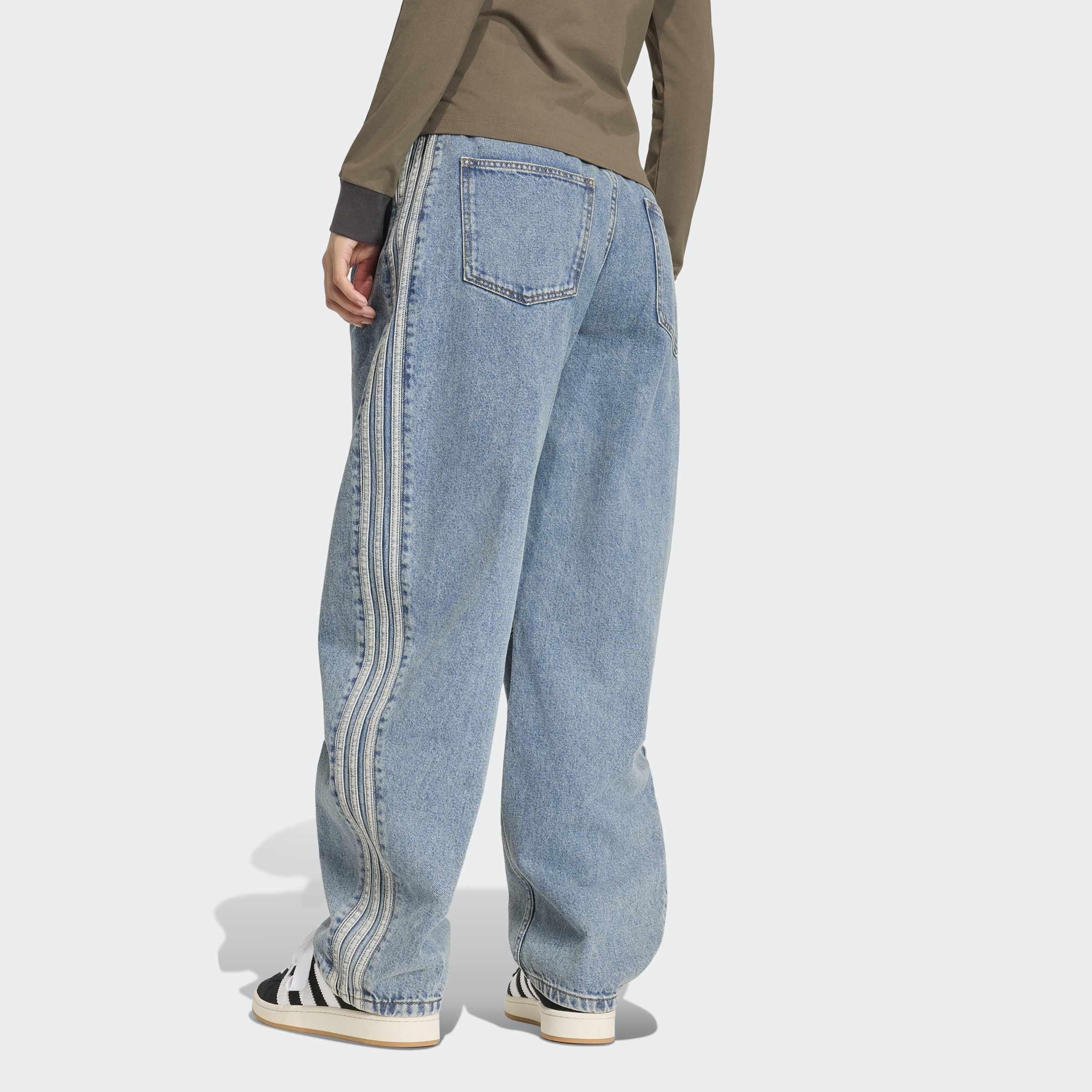 High Rise Barrel Leg Denim Pant, Blue