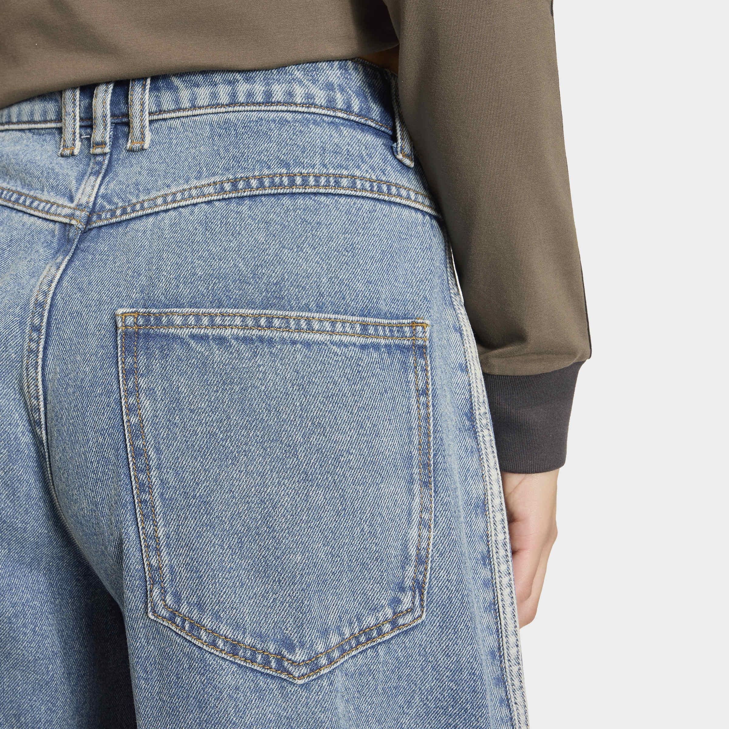 High Rise Barrel Leg Denim Pant, Blue, A701_ONE, large image number 2