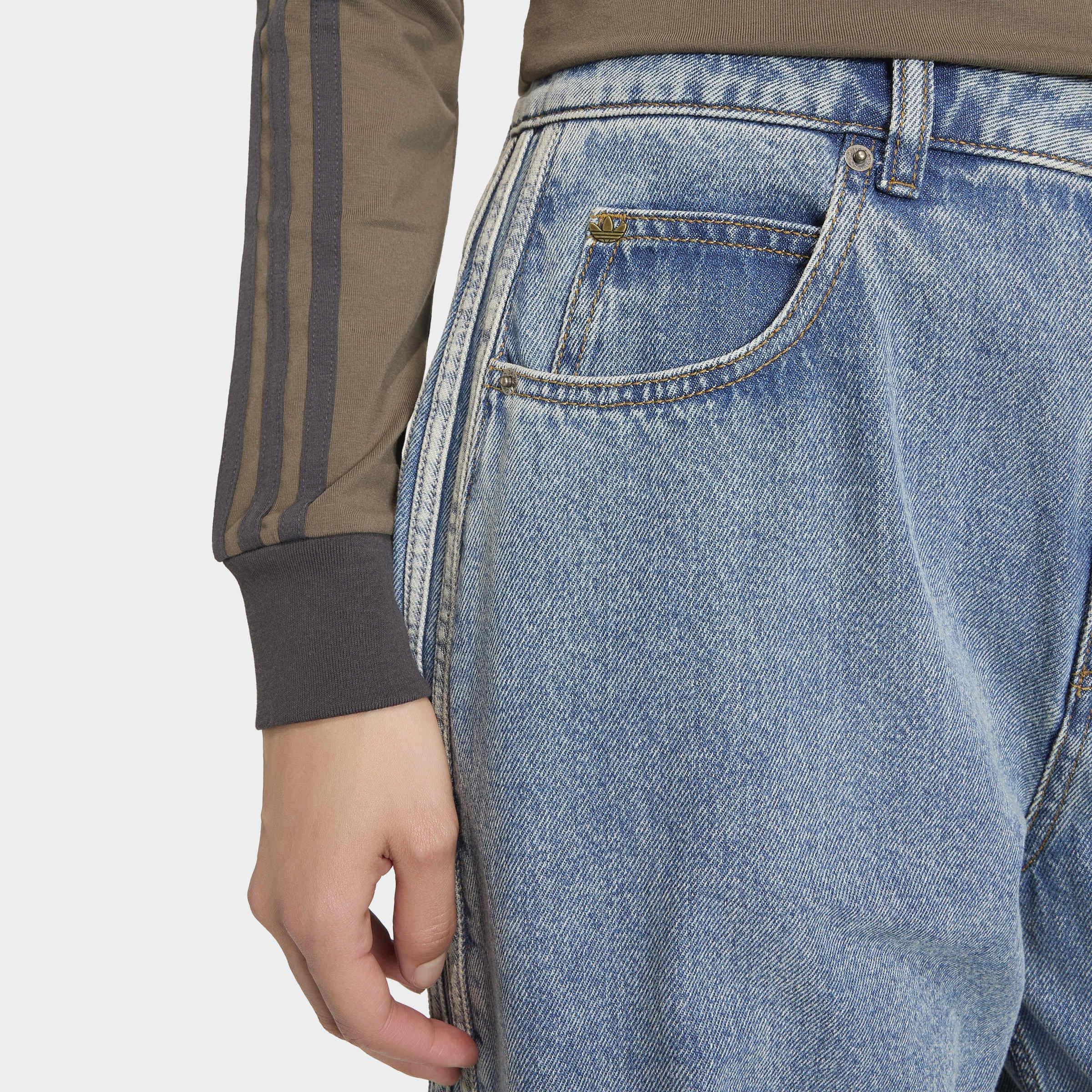 High Rise Barrel Leg Denim Pant, Blue, A701_ONE, large image number 3
