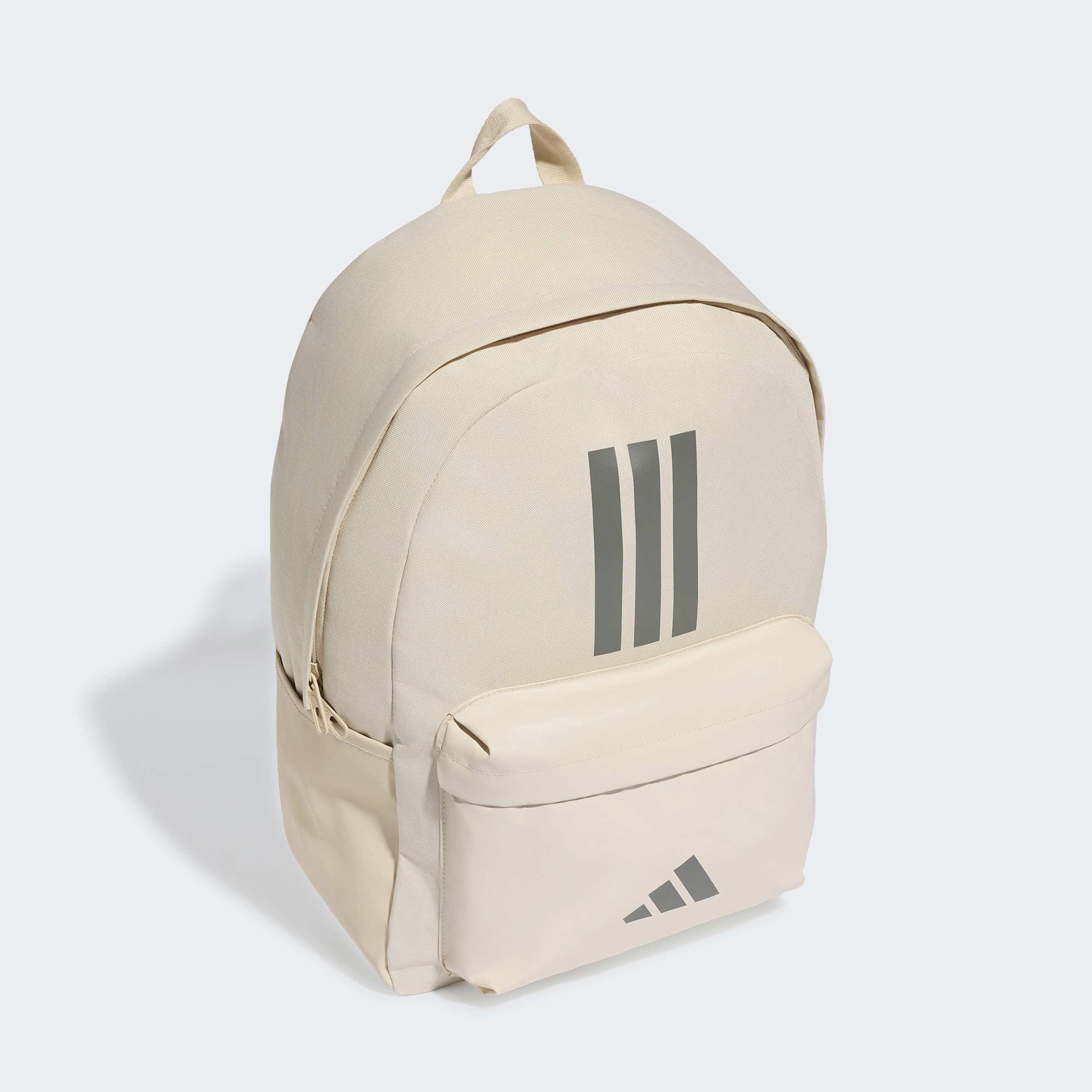 Unisex Classic Back-to-School 3-Stripes Backpack, Beige