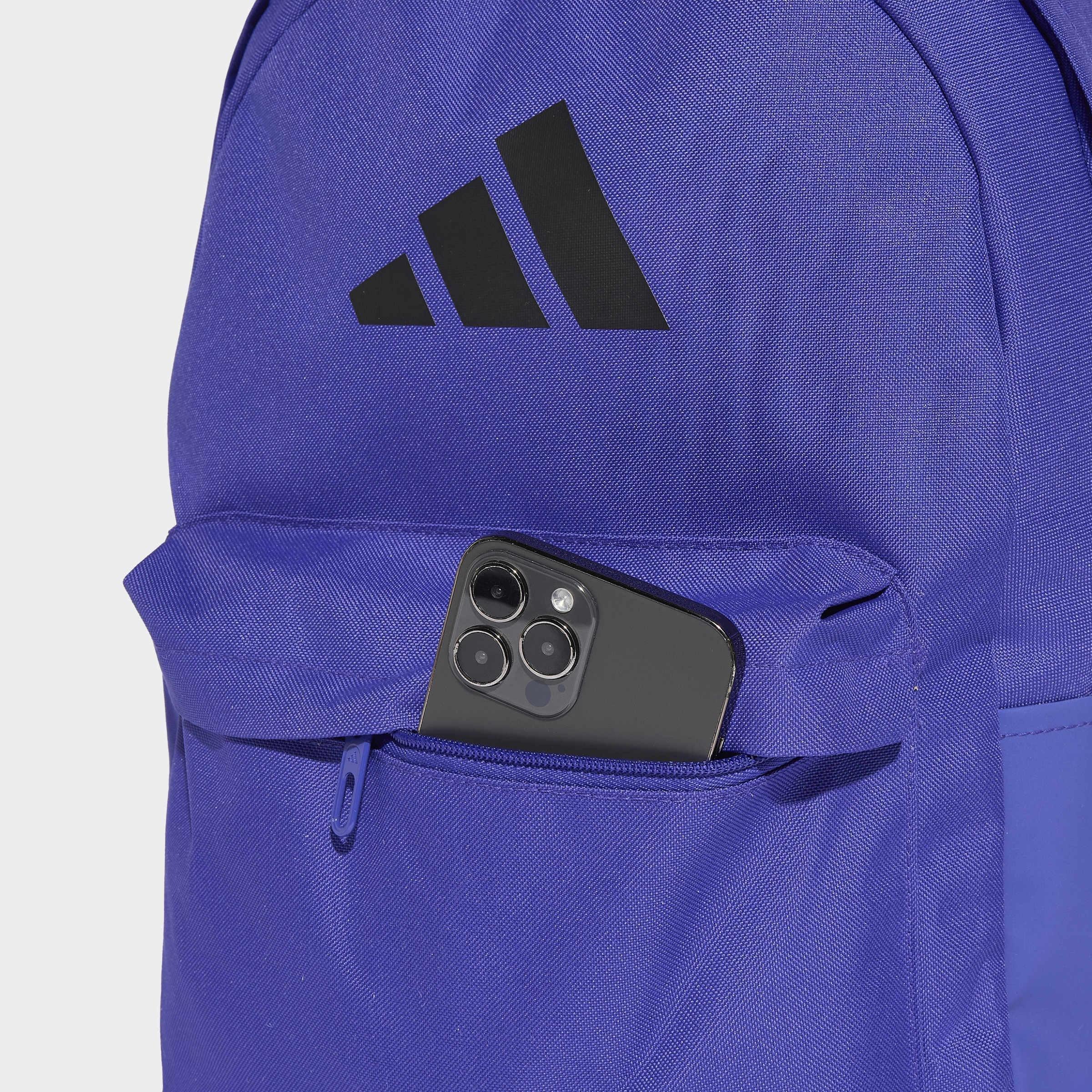 Unisex Classic 3 Bar Logo Backpack, Purple, A701_ONE, large image number 4