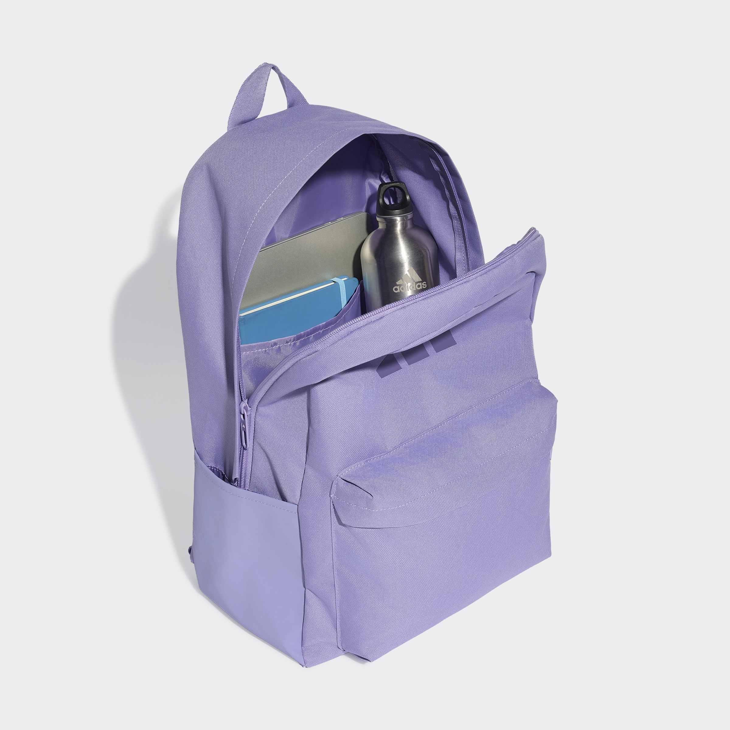Unisex Classic 3 Bar Logo Backpack, Purple