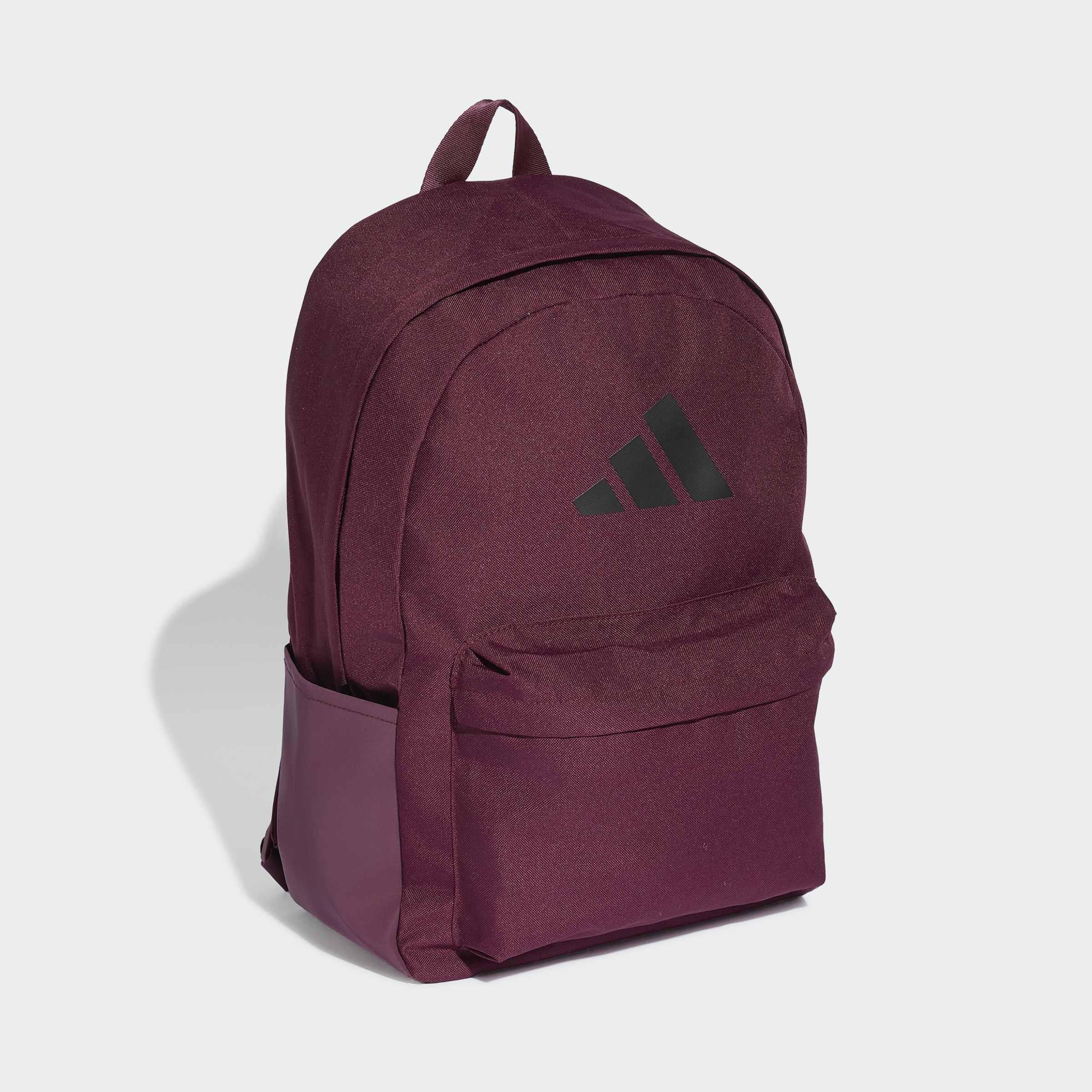 Unisex Classic 3 Bar Logo Backpack, Burgundy, A701_ONE, large image number 4