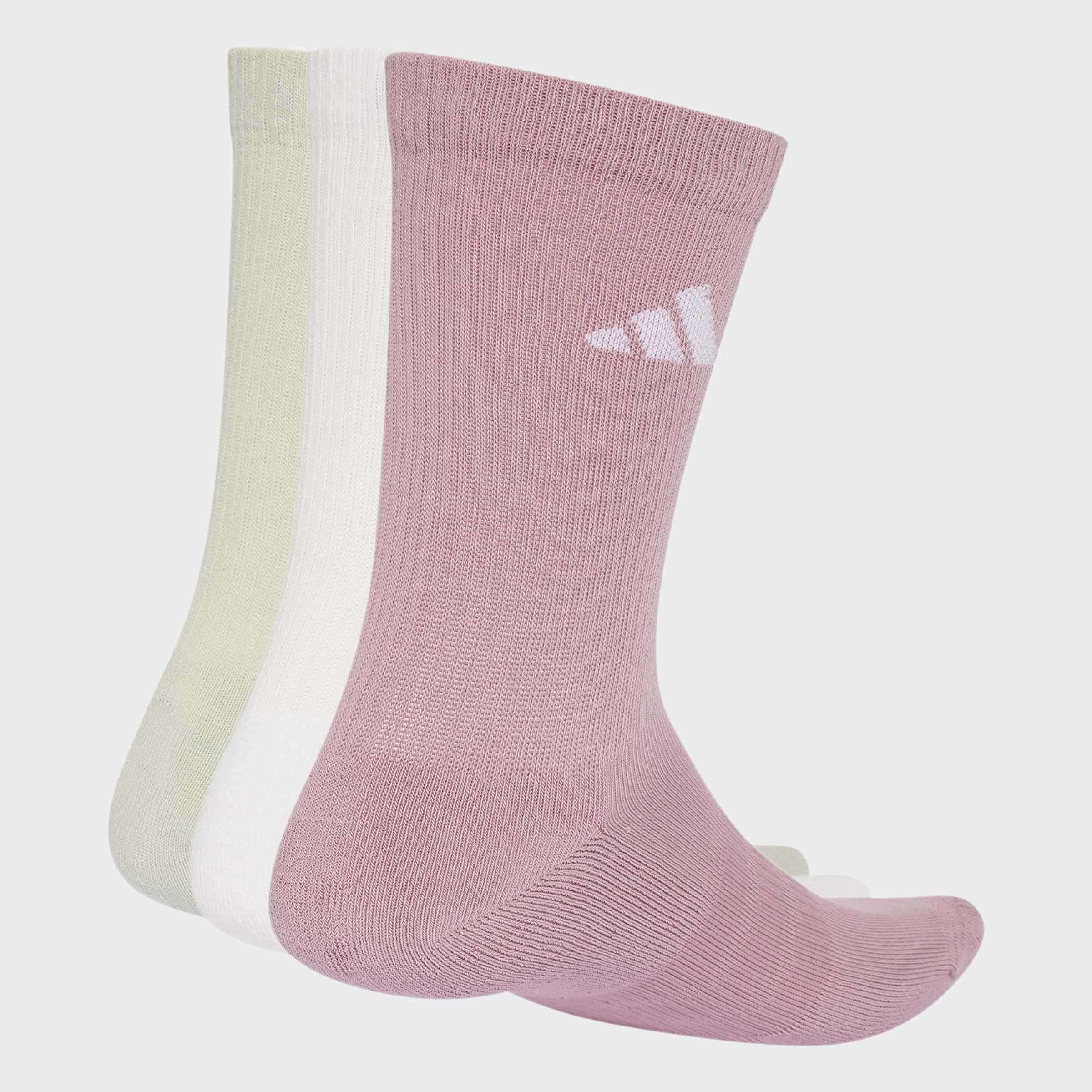 Unisex Cushioned Sportswear Crew Socks 3 Pair Pack, Multicolour