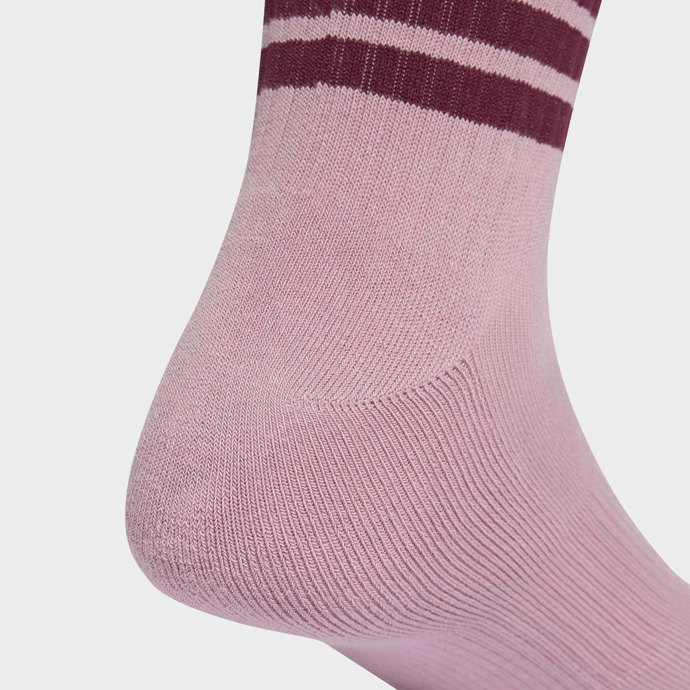 Unisex 3 Stripes Cushioned Sportswear Mid Cut Socks 3 Pair Pack, Multicolour