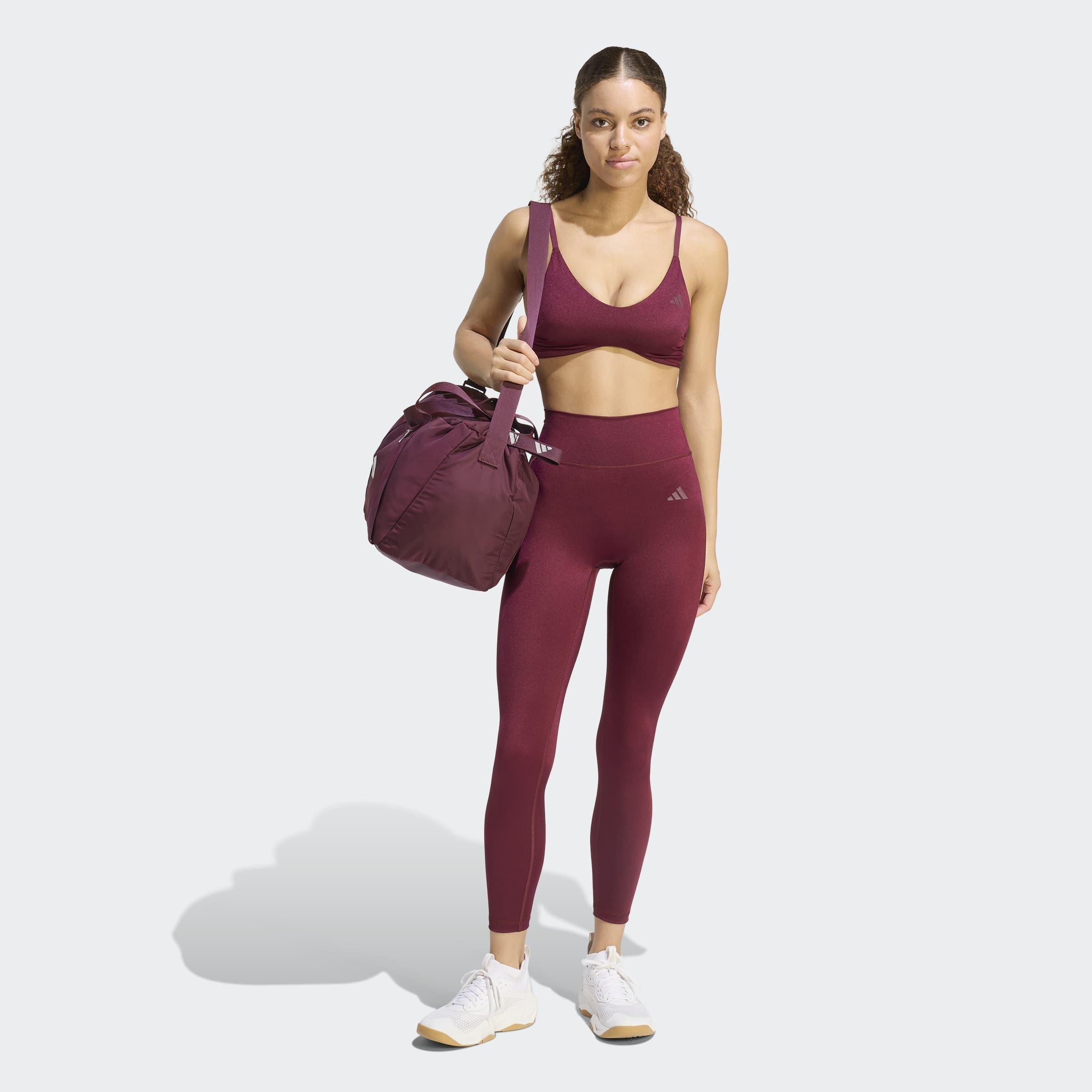 Optime Essentials Workout Shine 7/8 Leggings, Burgundy, A701_ONE, large image number 5