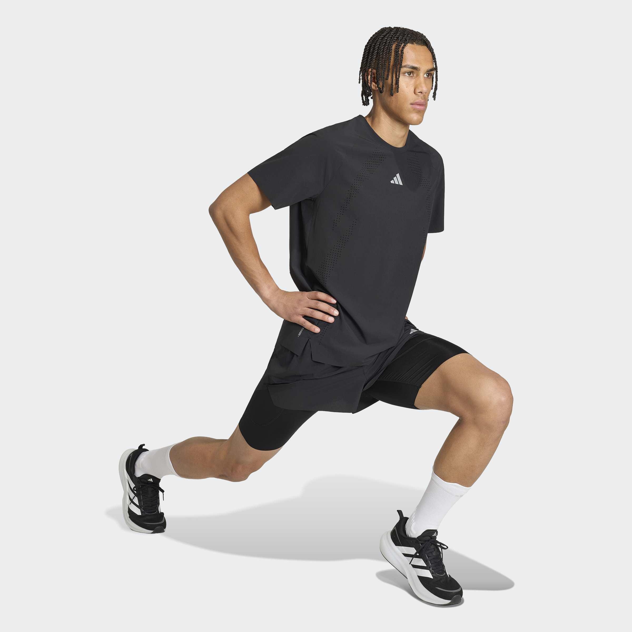 adi365 Aspyre Running T-Shirt, Black, A701_ONE, large image number 5