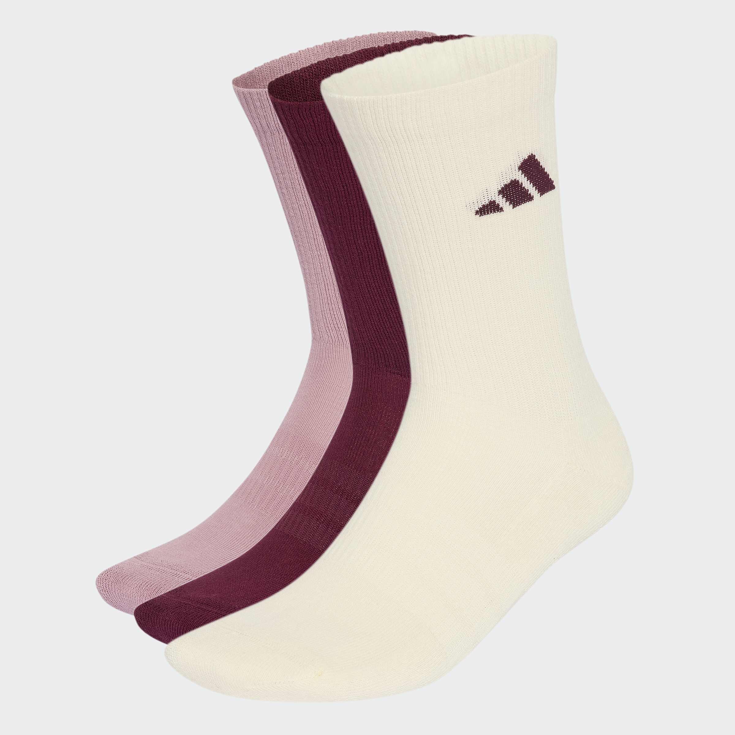 Unisex Cushioned Sportswear Crew Socks 3 Pair Pack, Multicolour