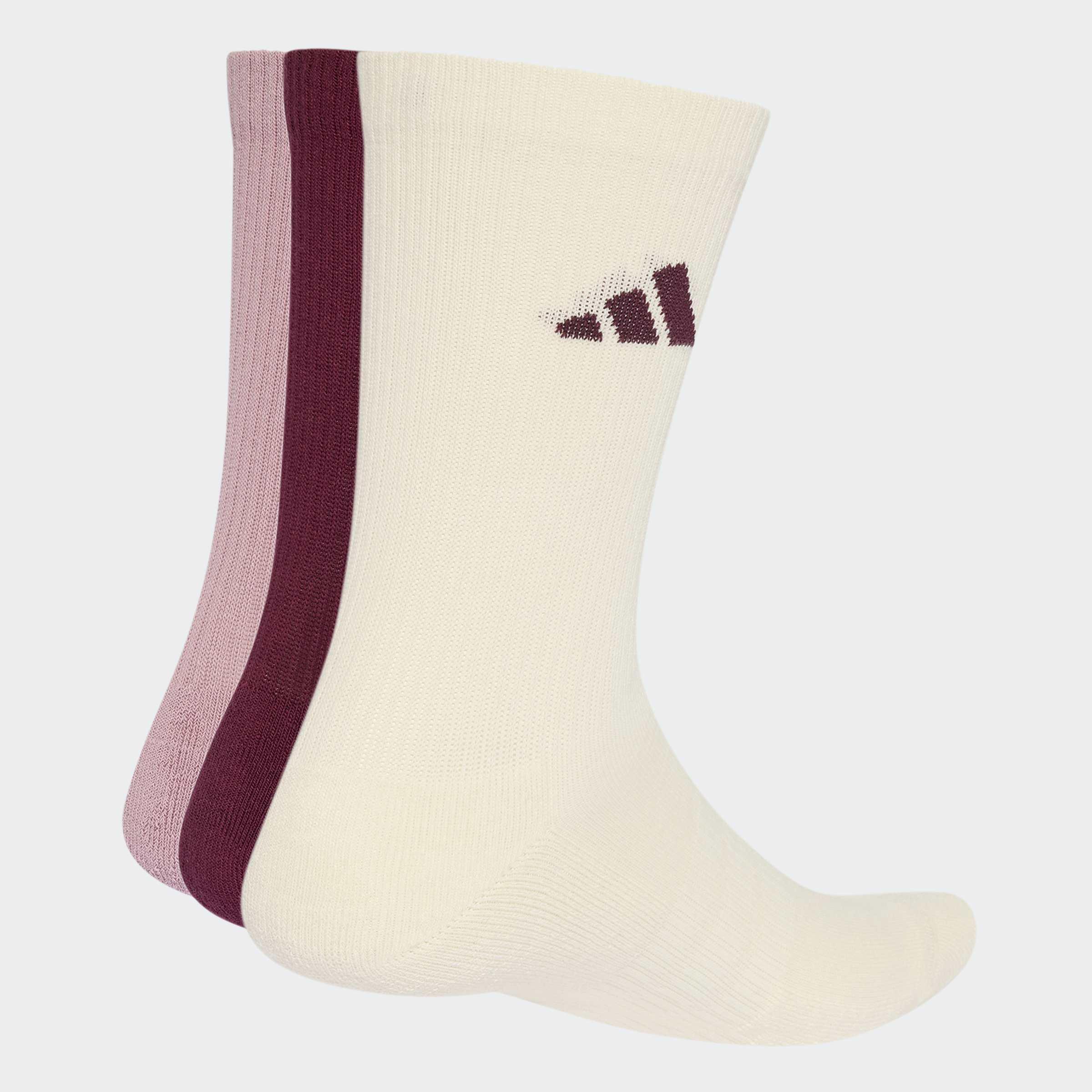 Unisex Cushioned Sportswear Crew Socks 3 Pair Pack, Multicolour