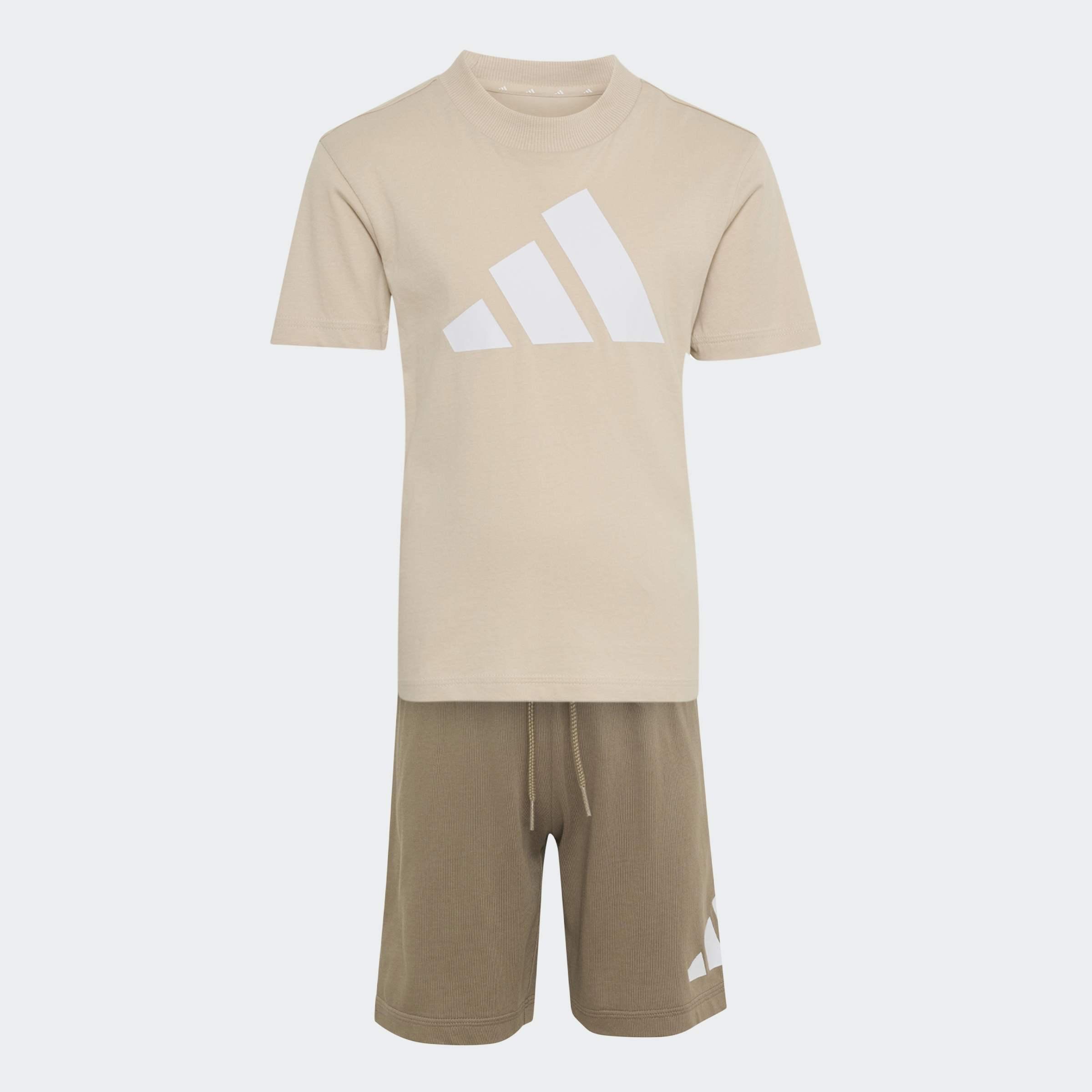 Kids Unisex Essentials Tee Set, Beige