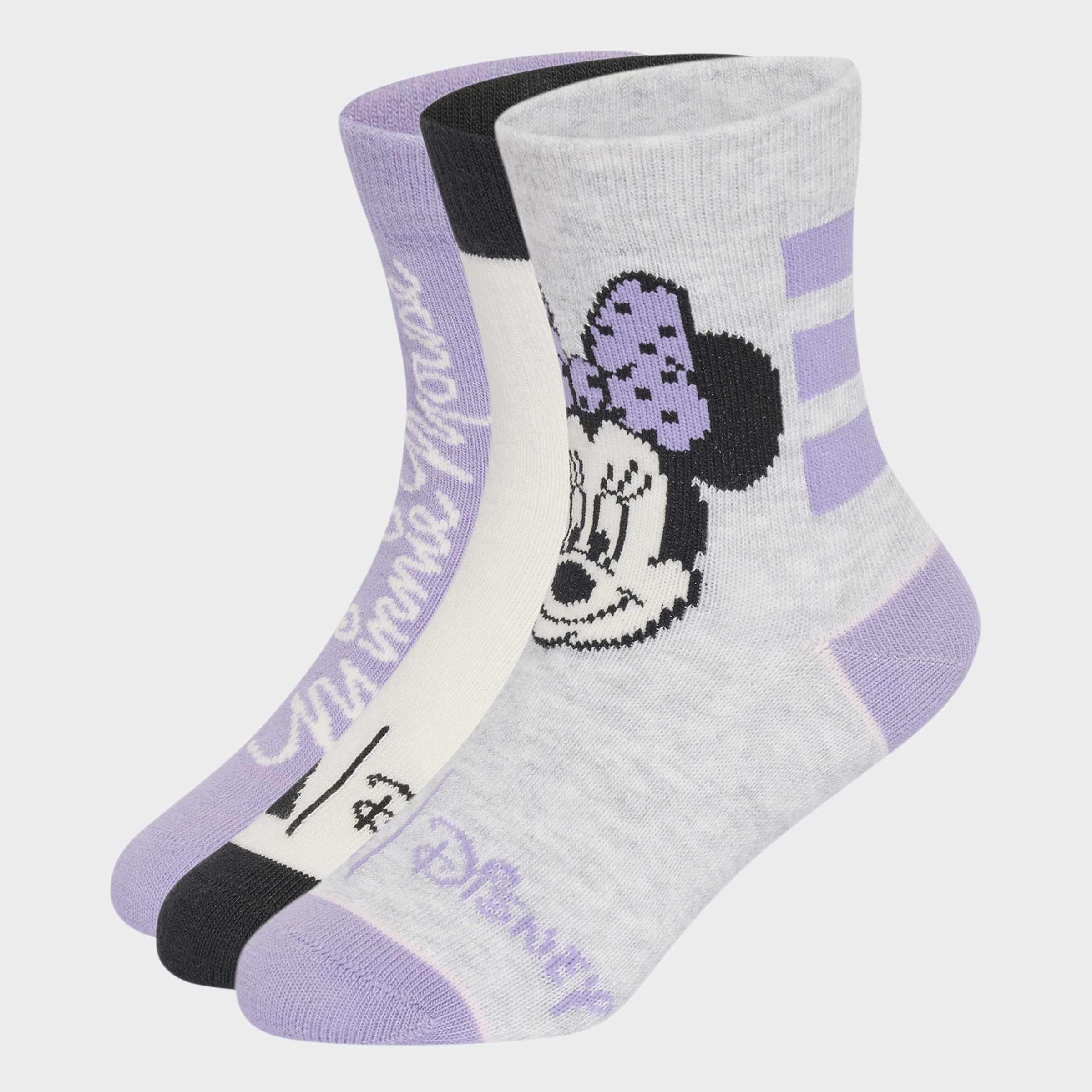 Kids adidas Disney Minnie Mouse Socks, Multicolour, A701_ONE, large image number 0