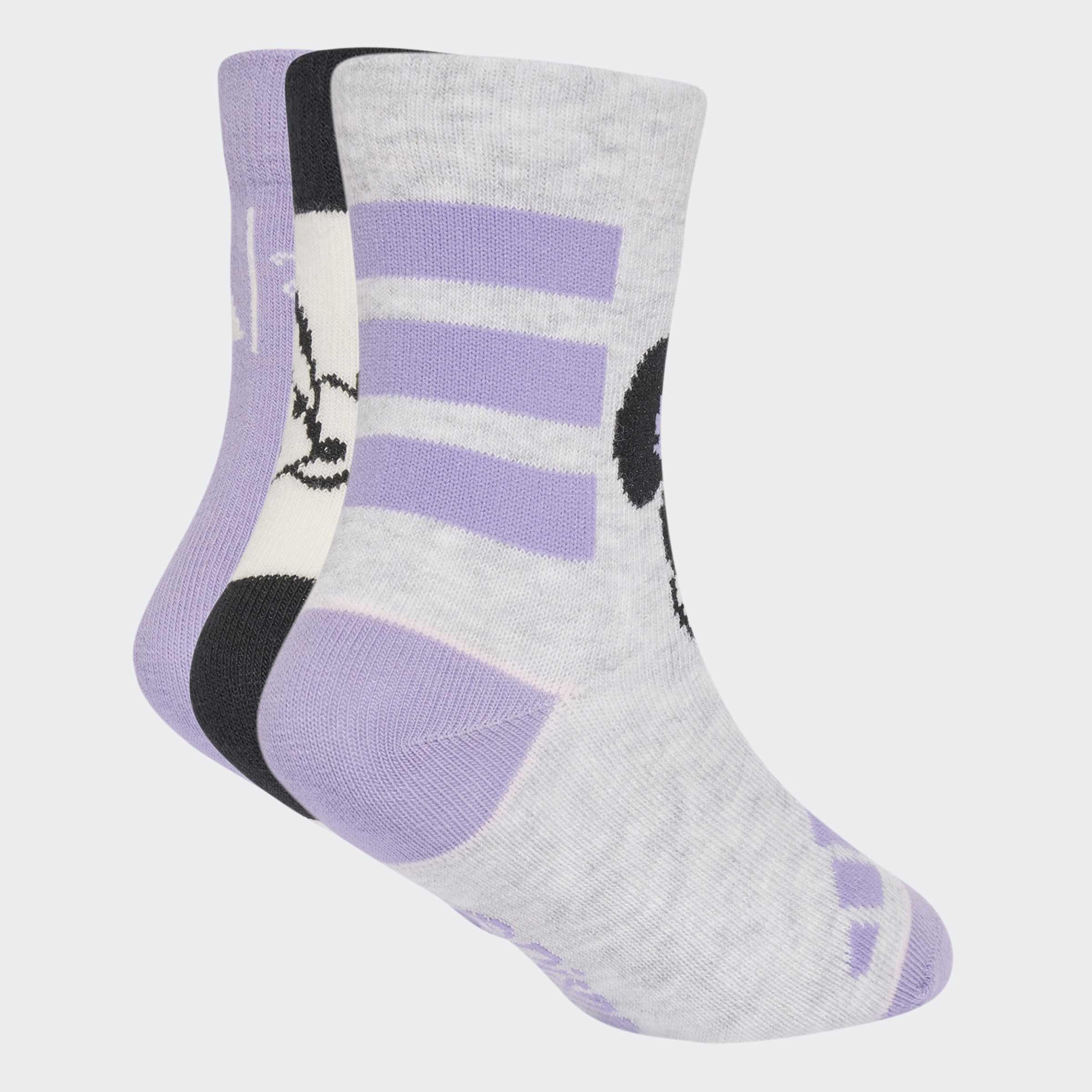 Kids adidas Disney Minnie Mouse Socks, Multicolour, A701_ONE, large image number 1