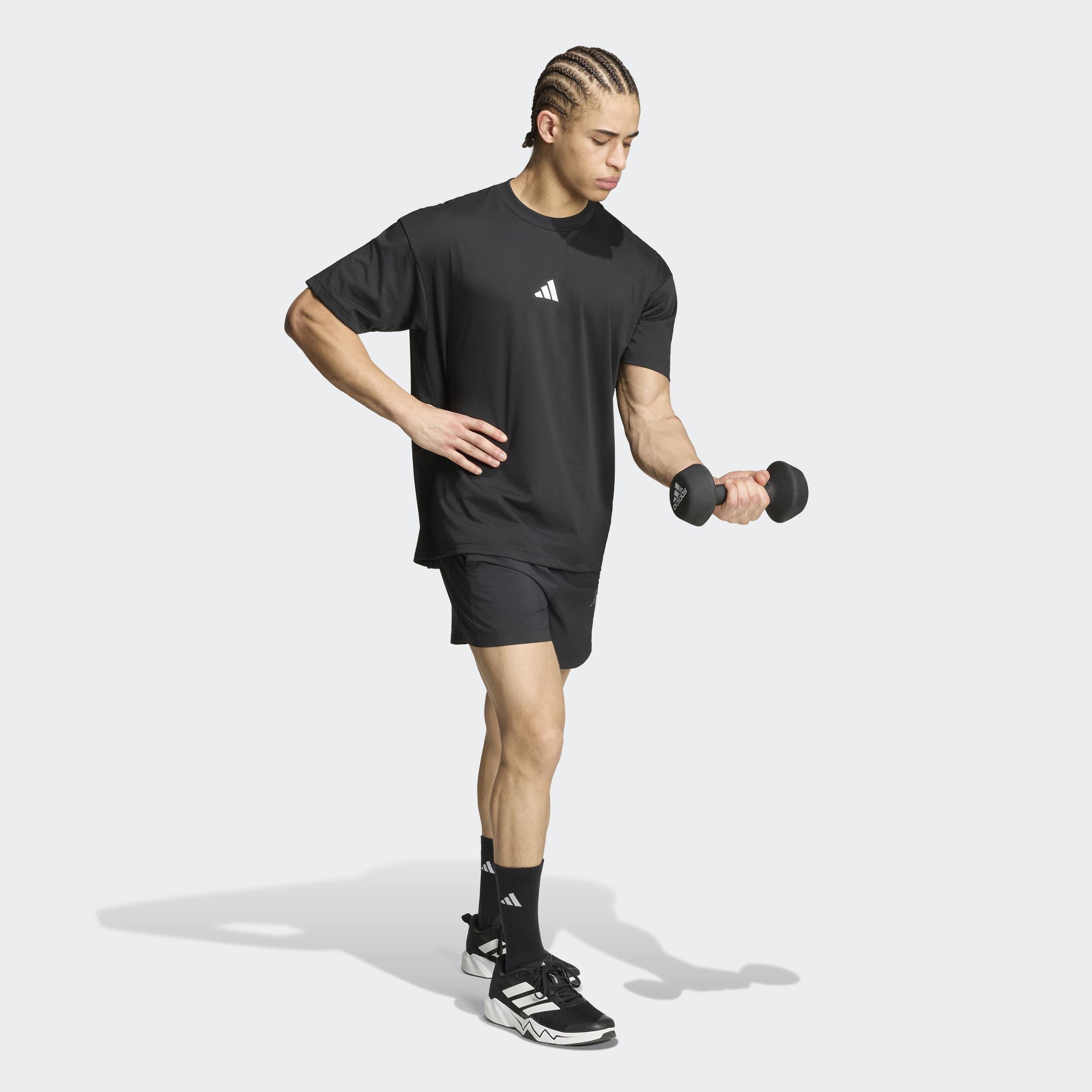 Climacool Primelift Training Graphic T-Shirt, Black, A701_ONE, large image number 4