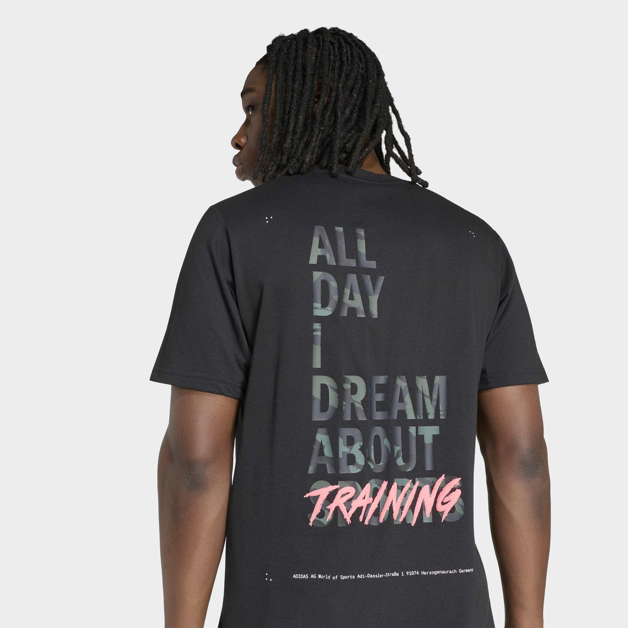 Climacool Camo Training Graphic T-Shirt, Black, A701_ONE, large image number 2