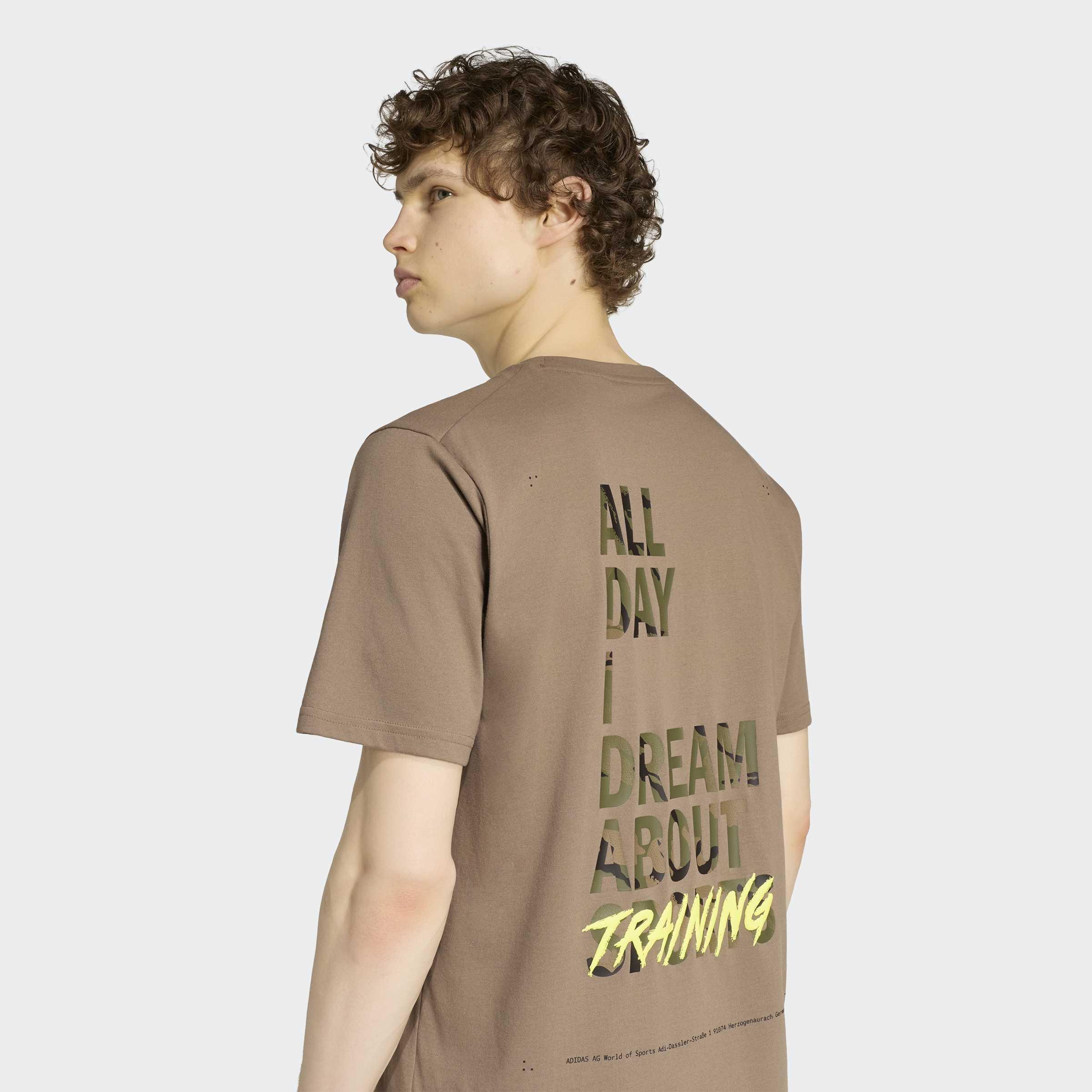 Climacool Camo Training Graphic T-Shirt, Beige, A701_ONE, large image number 2