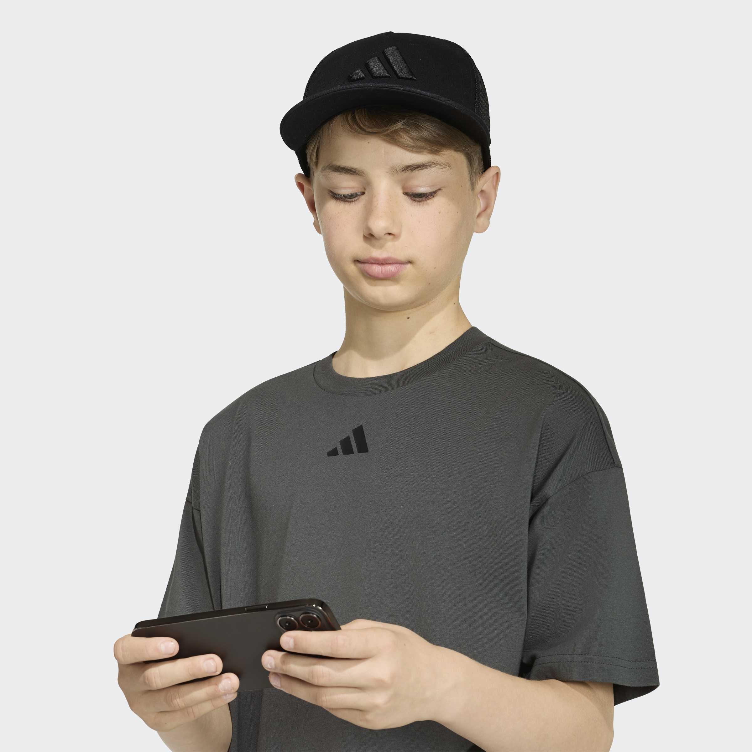Kids Unisex Essentials T-Shirt, Grey, A701_ONE, large image number 3