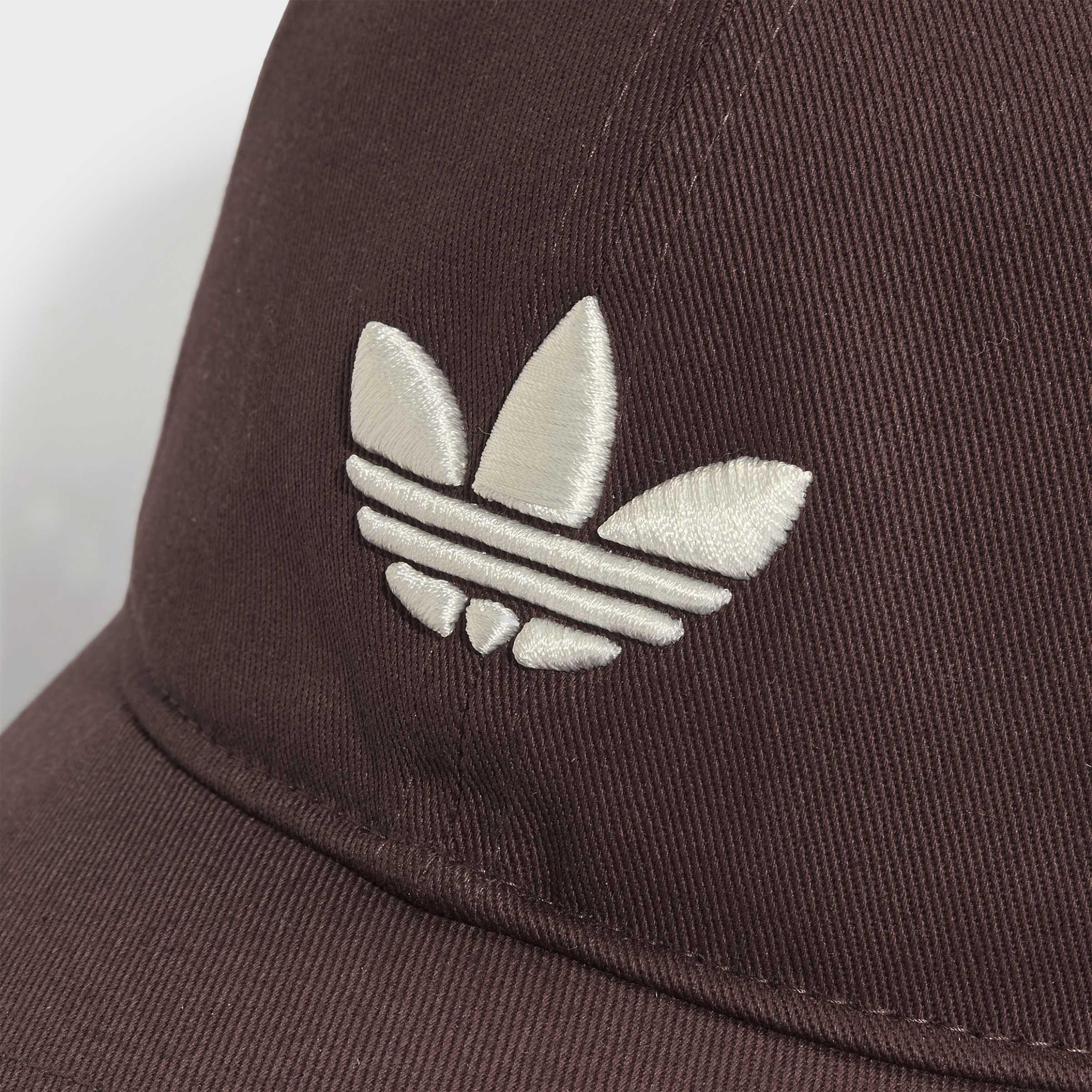 Unisex Adicolor Classic Trefoil Baseball Cap, Burgundy, A701_ONE, large image number 2