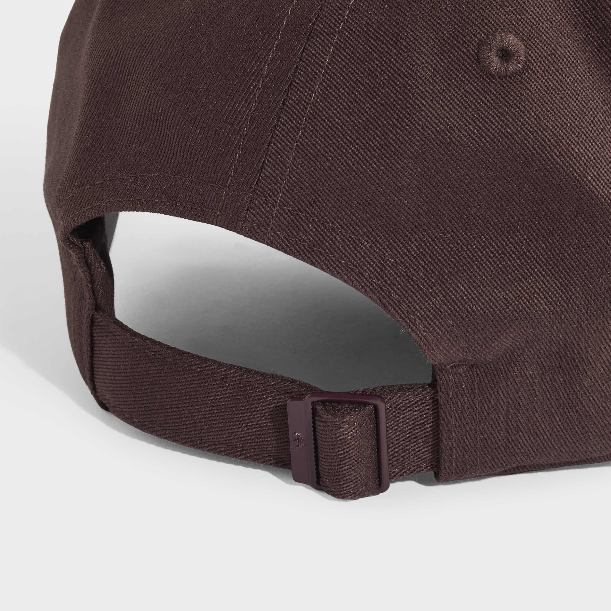 Unisex Adicolor Classic Trefoil Baseball Cap, Burgundy, A701_ONE, large image number 3