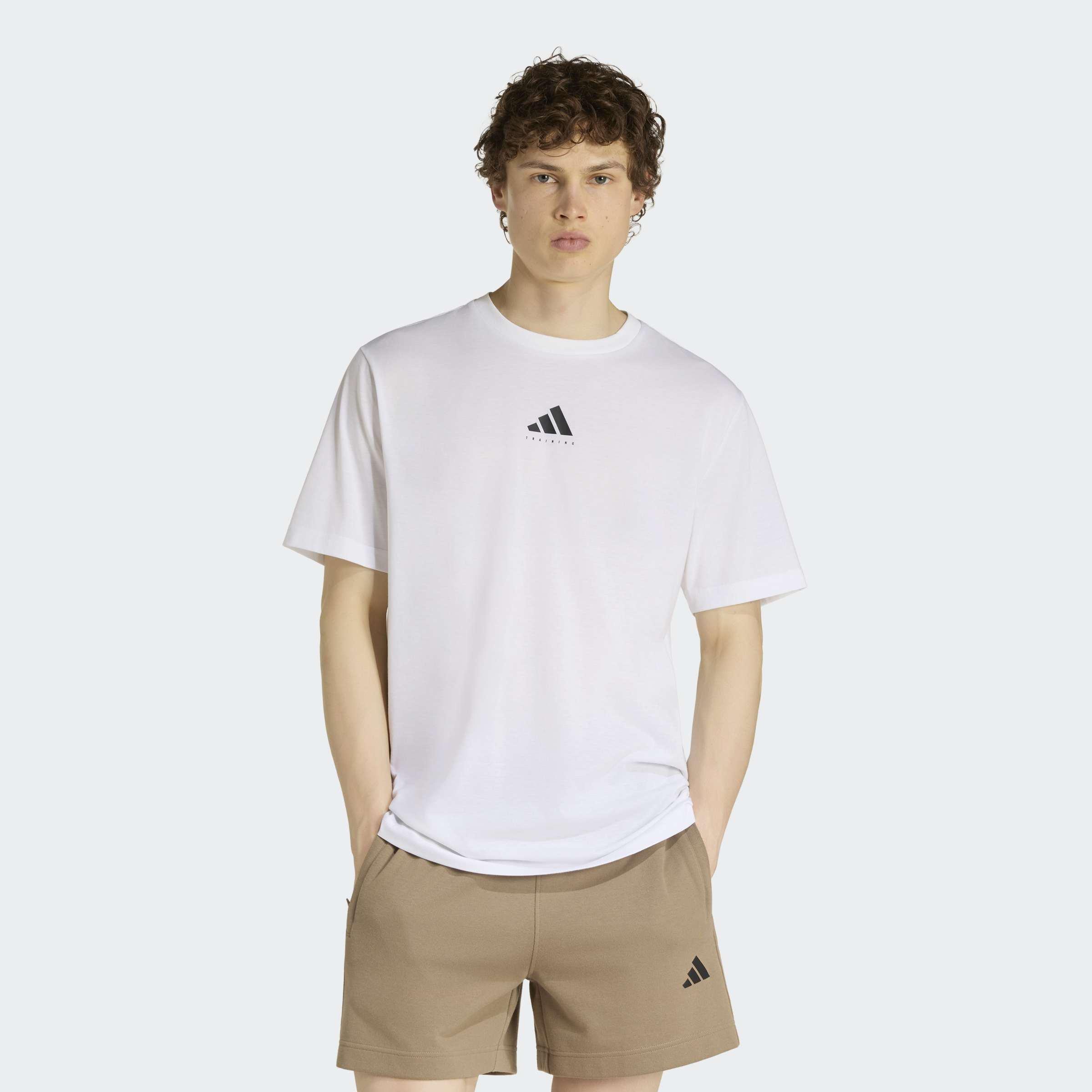 Climacool Category Training Graphic T-Shirt, White, A701_ONE, large image number 5