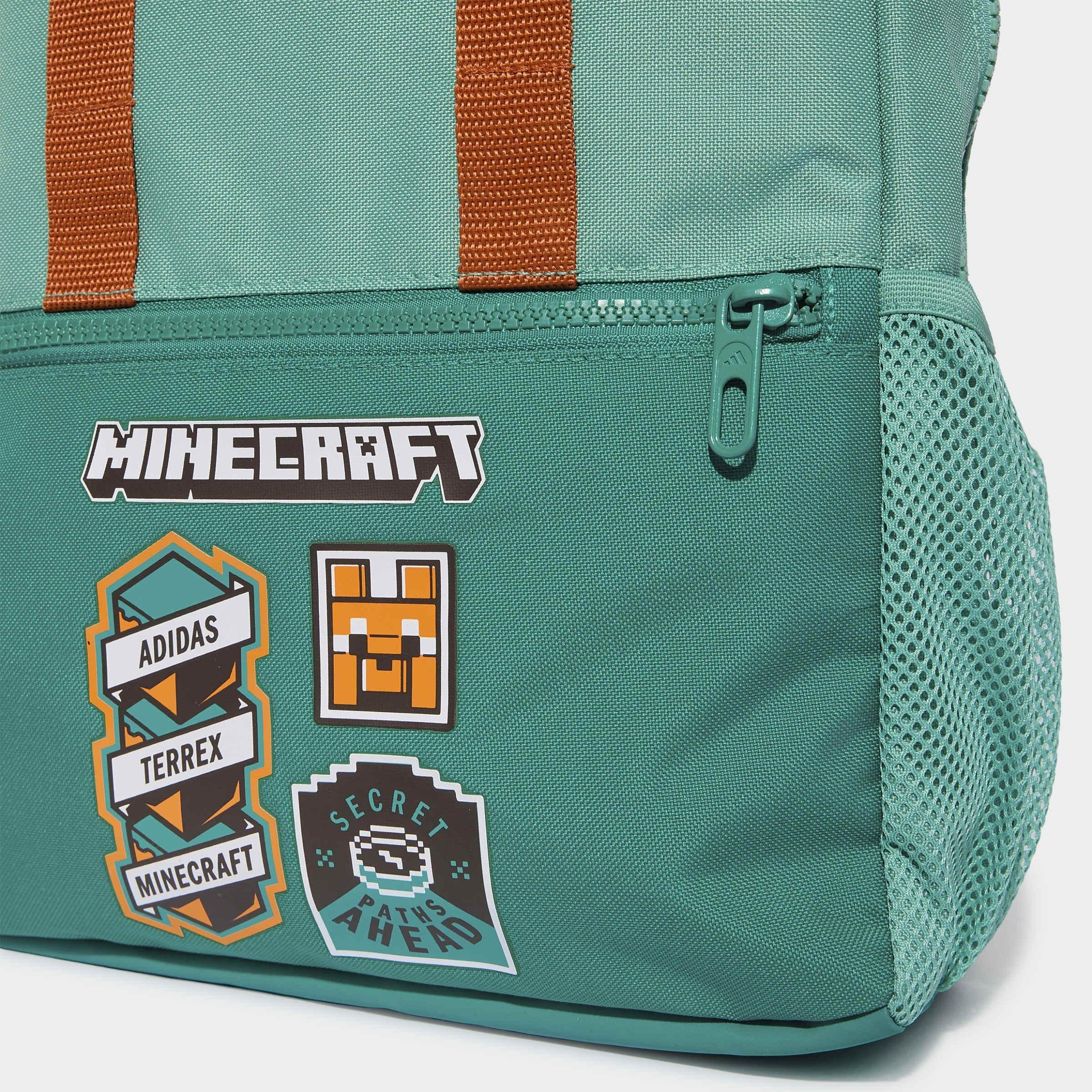 Kids Unisex adidas Minecraft Kids Backpack, Blue, A701_ONE, large image number 3