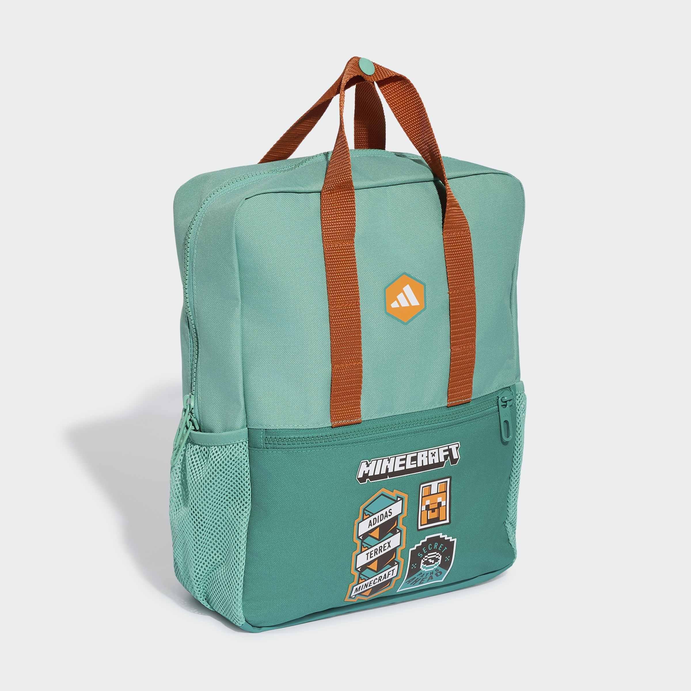 Kids Unisex adidas Minecraft Kids Backpack, Blue, A701_ONE, large image number 5