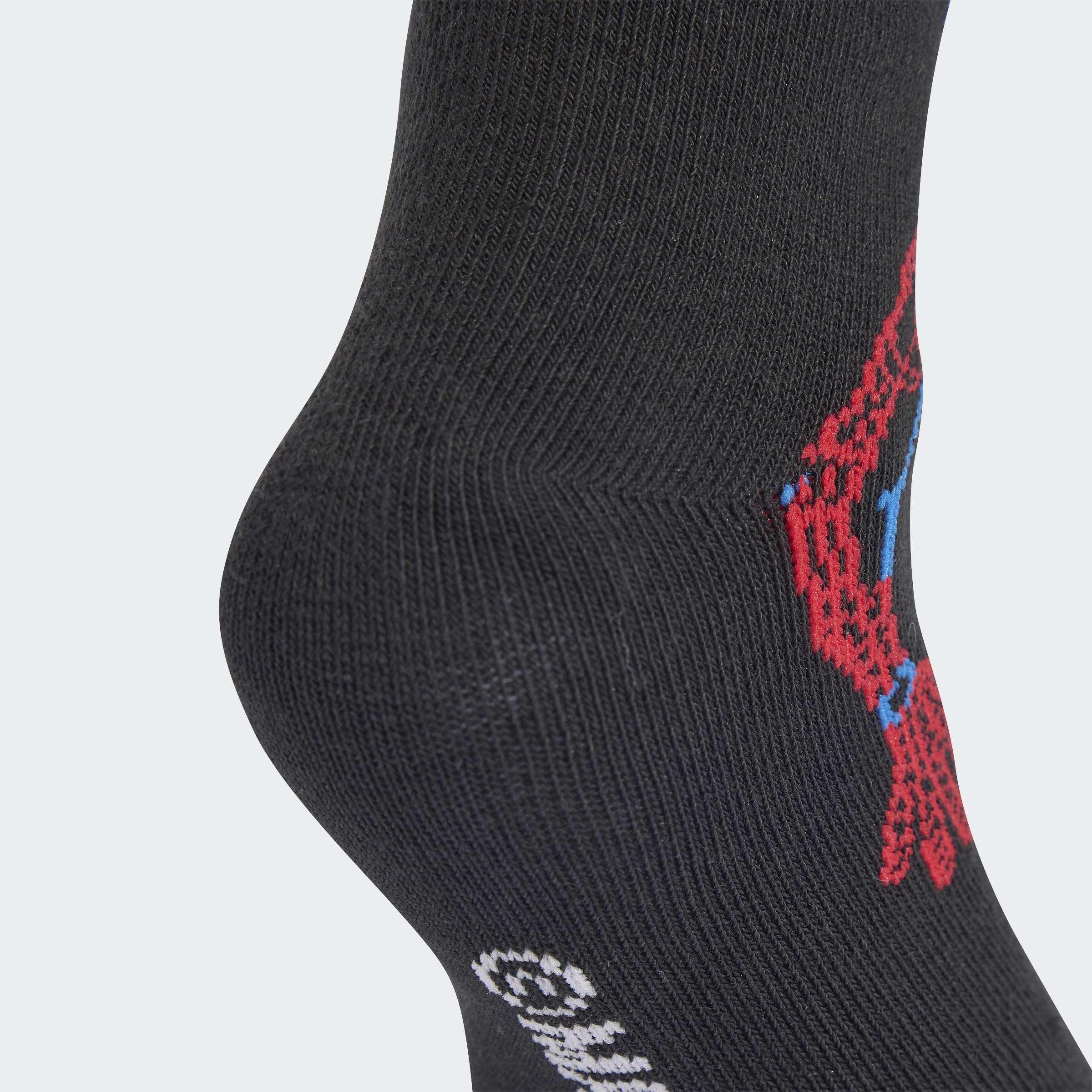Kids Unisex adidas Marvel Spider-Man Kids Socks, Multicolour, A701_ONE, large image number 3