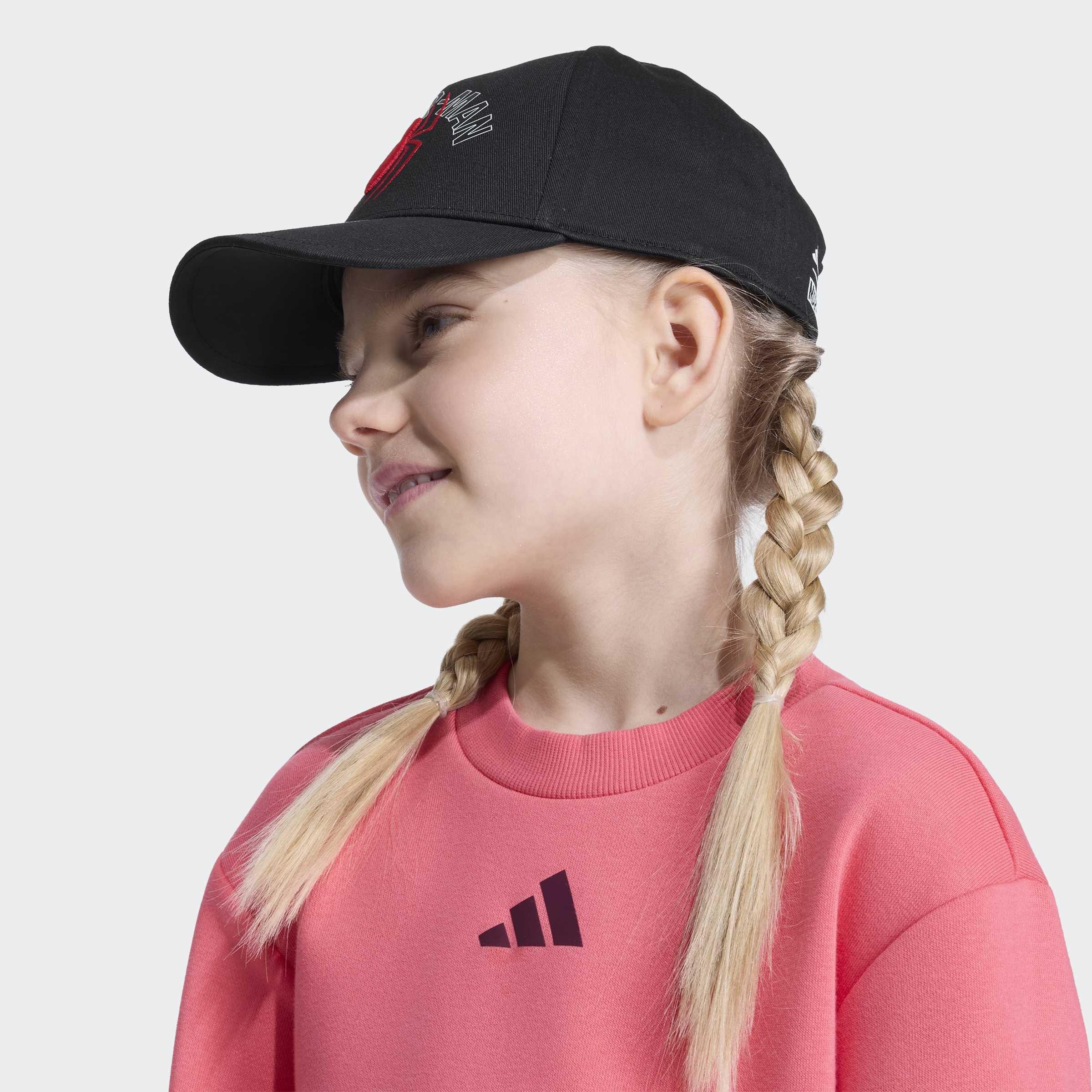 Kids Unisex adidas Marvel Spider-Man Cap, Black, A701_ONE, large image number 4