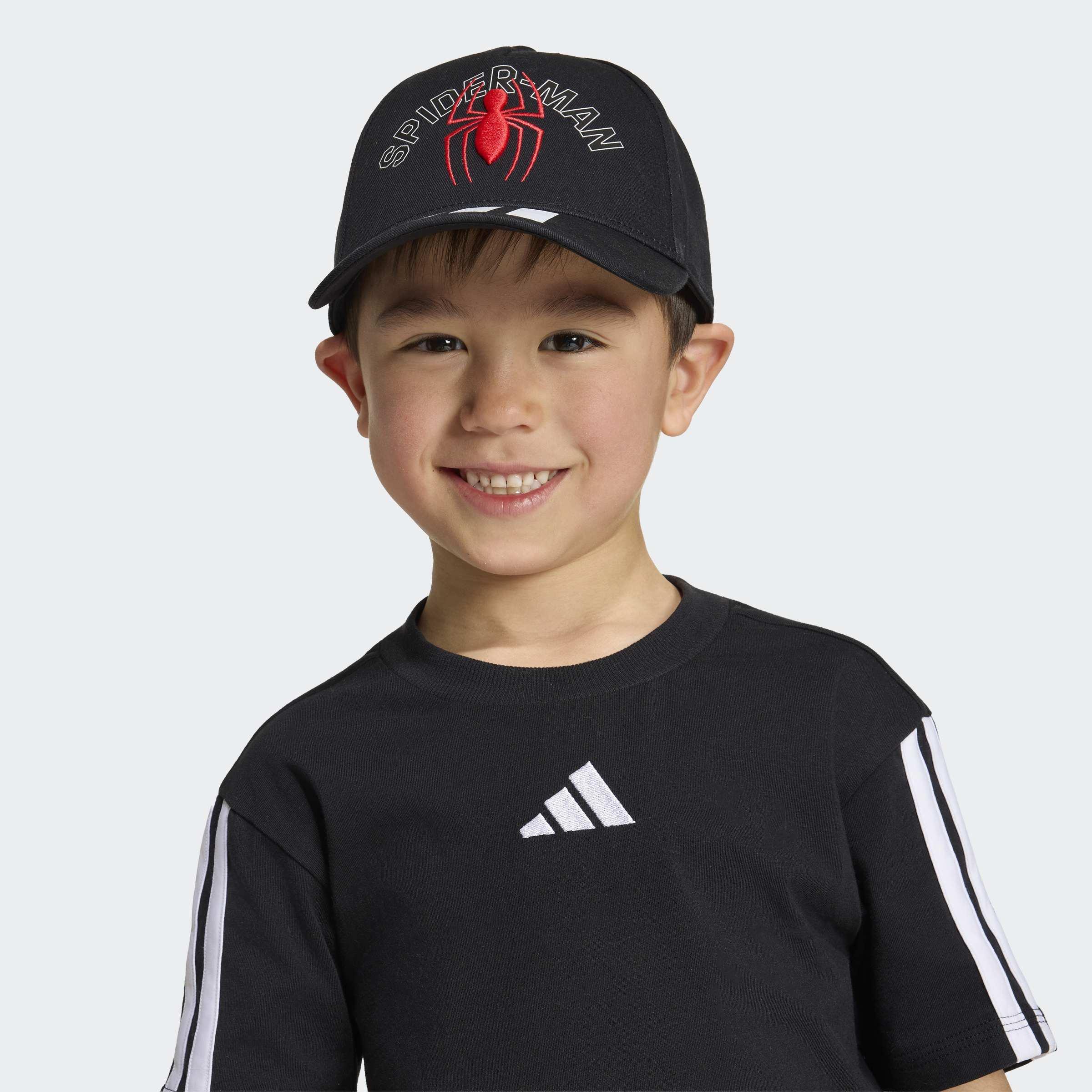 Kids Unisex adidas Marvel Spider-Man Cap, Black, A701_ONE, large image number 5