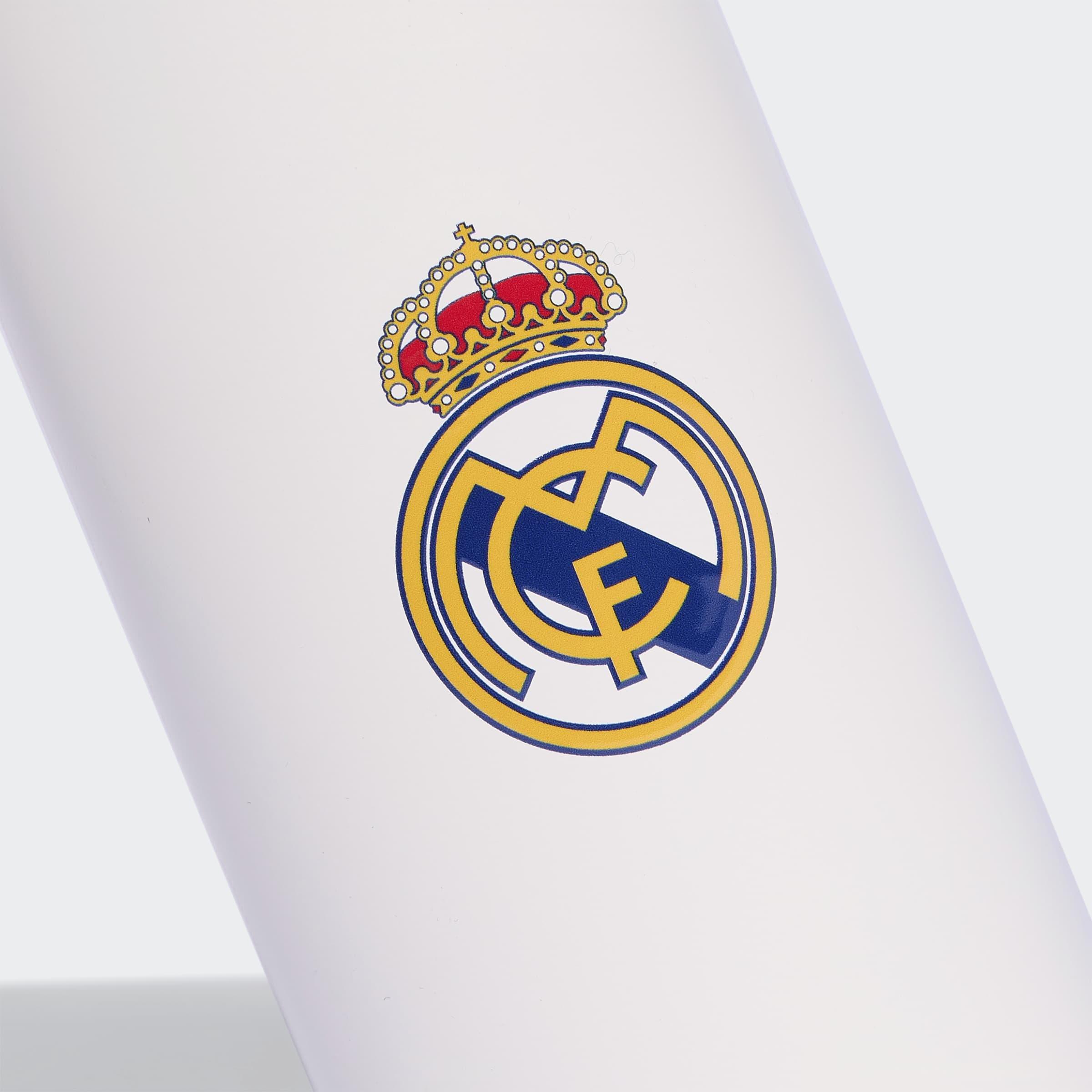 Unisex Real Madrid Metal Water Bottle, White