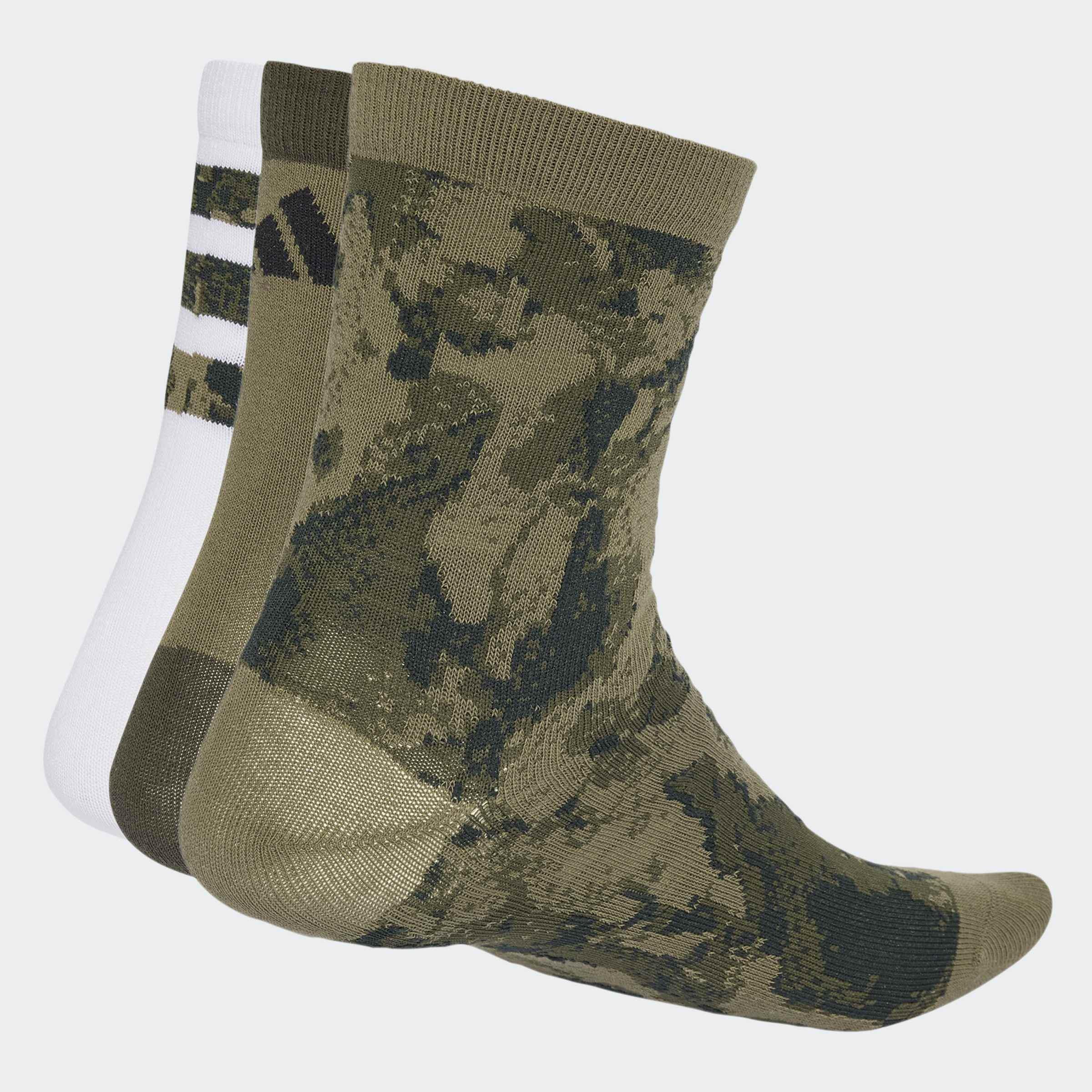 Kids Unisex Youth Boys Camo Graphic 3Pp Socks, Multicolour