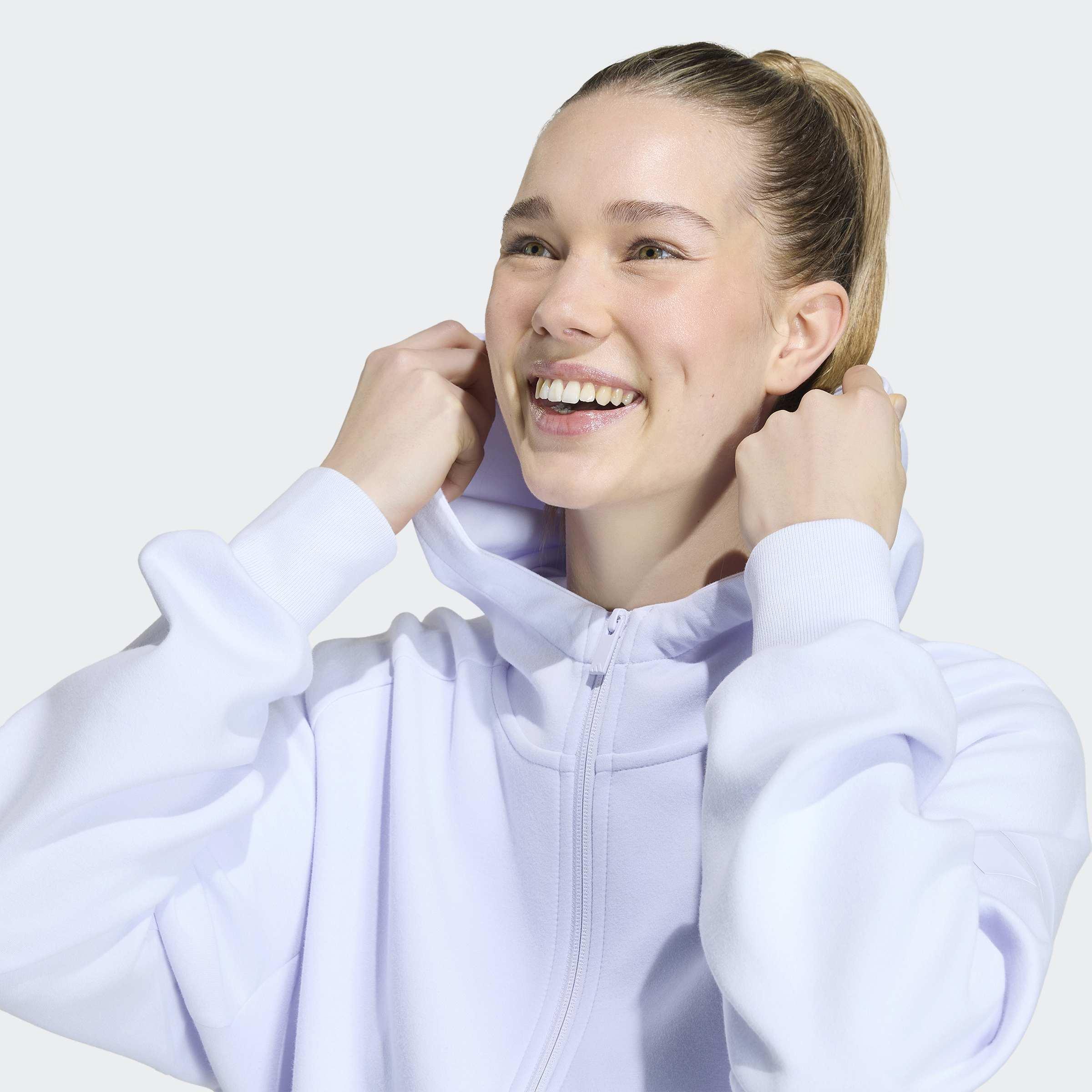 Soft Lux Full-Zip Hoodie, Purple, A701_ONE, large image number 3