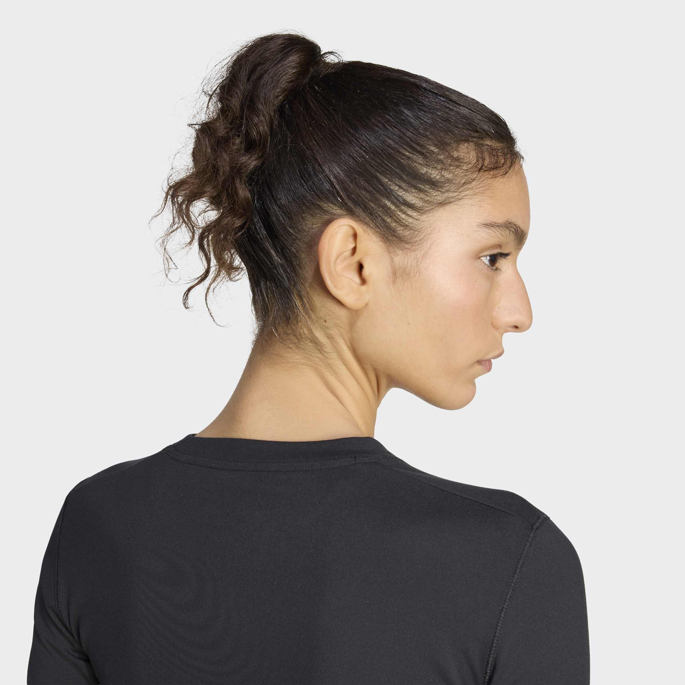 Hyperglam Cropped Long Sleeve T-Shirt, Black, A701_ONE, large image number 2