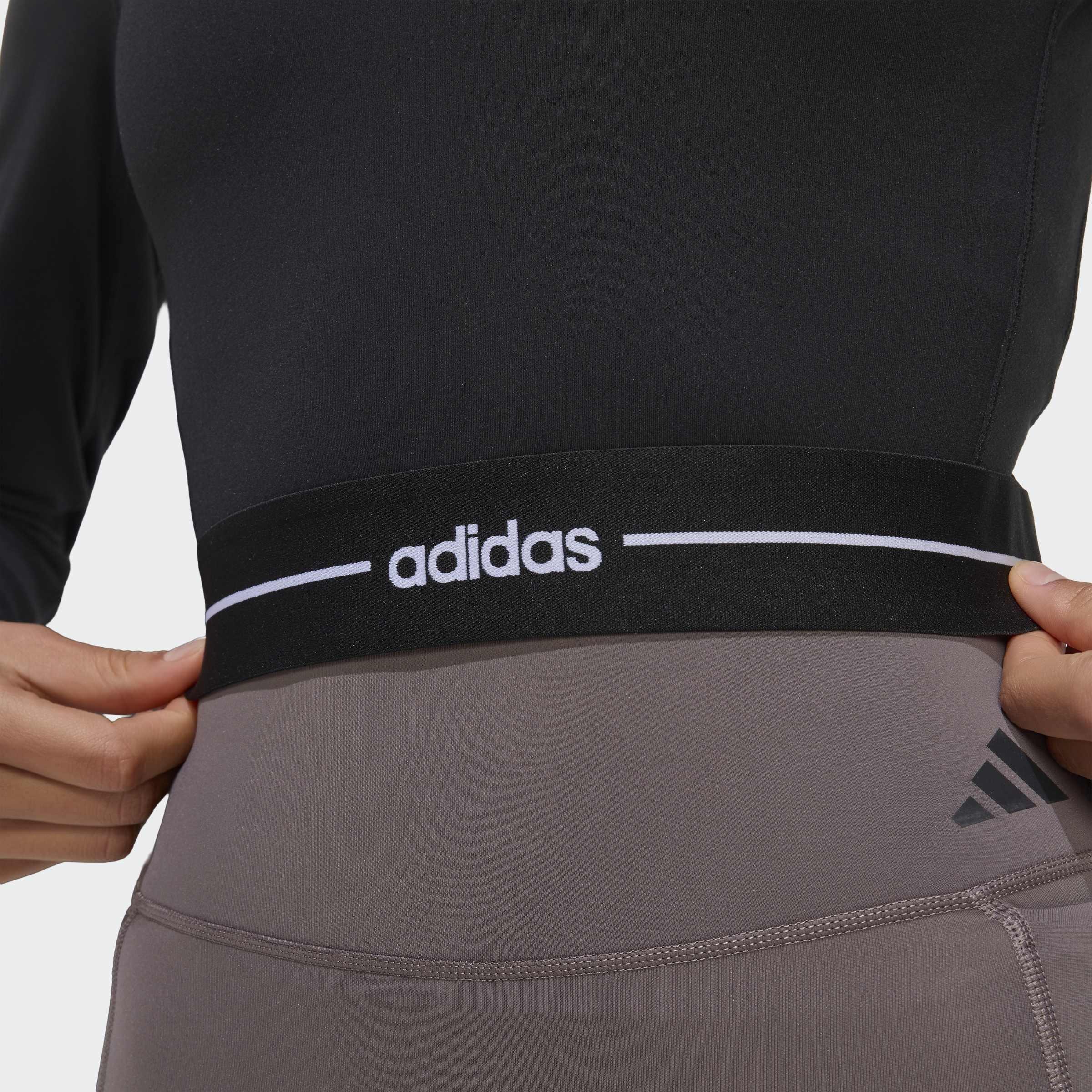 Hyperglam Cropped Long Sleeve T-Shirt, Black, A701_ONE, large image number 3