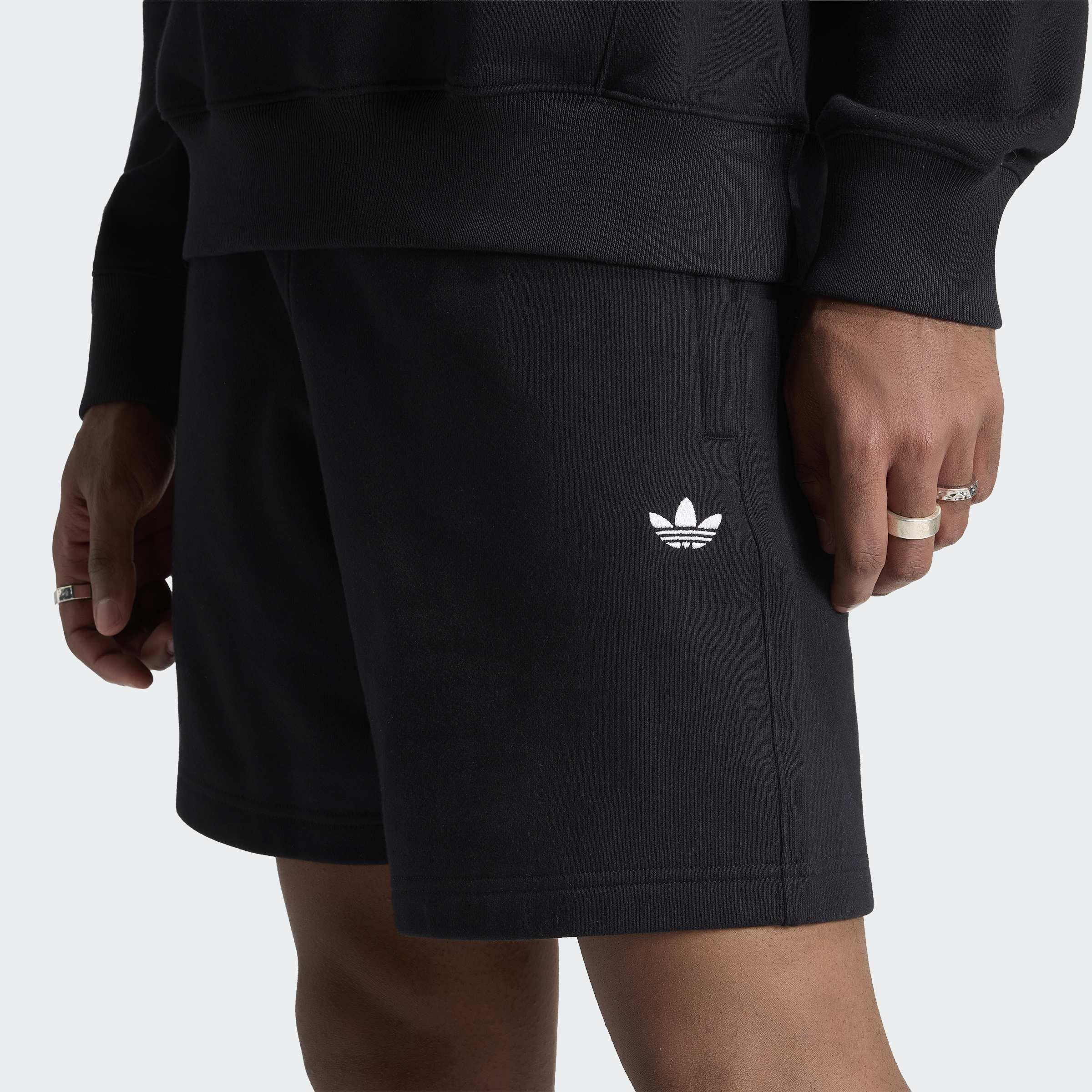 Trefoil Essentials Fleece Shorts, Black, A701_ONE, large image number 2