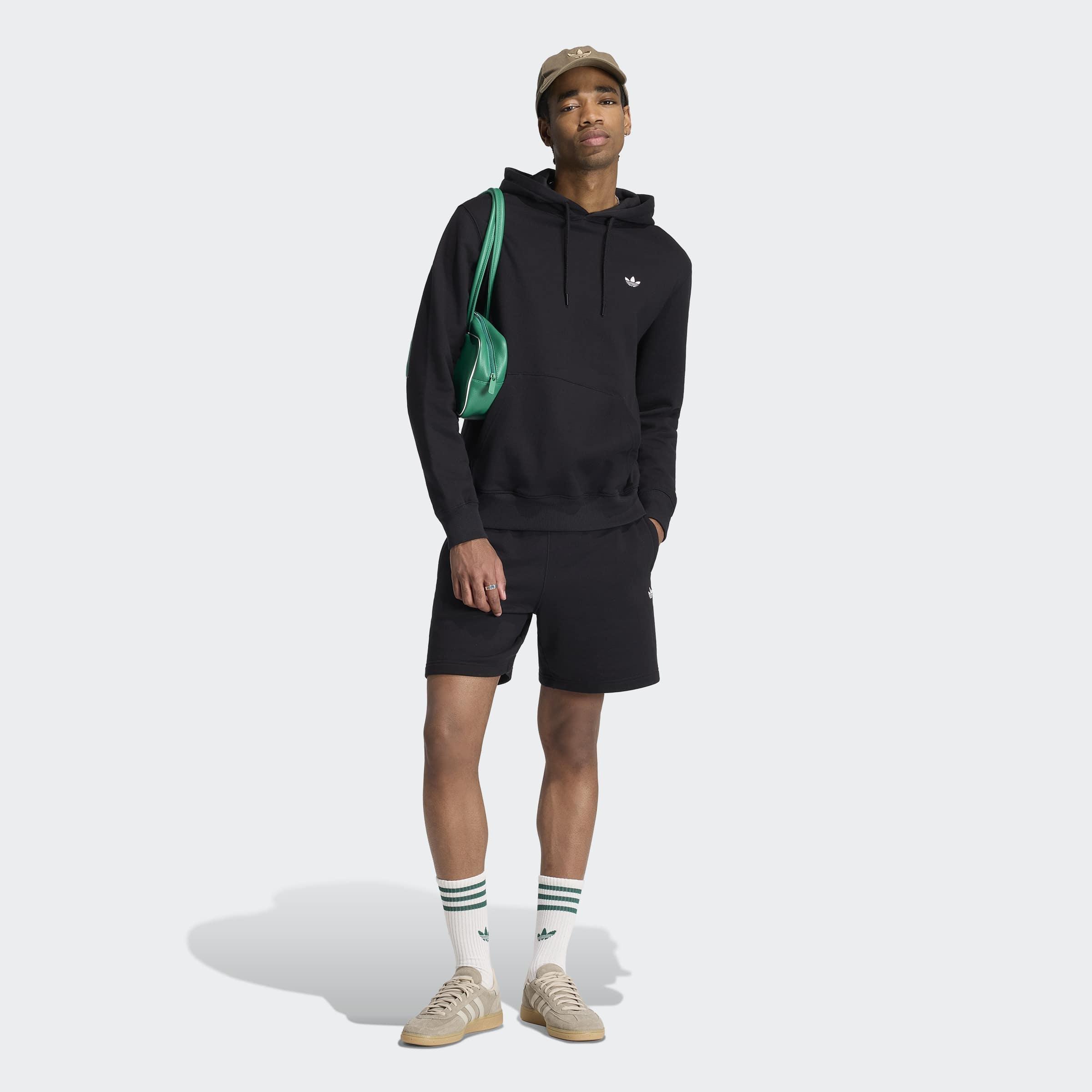Trefoil Essentials Fleece Shorts, Black, A701_ONE, large image number 4
